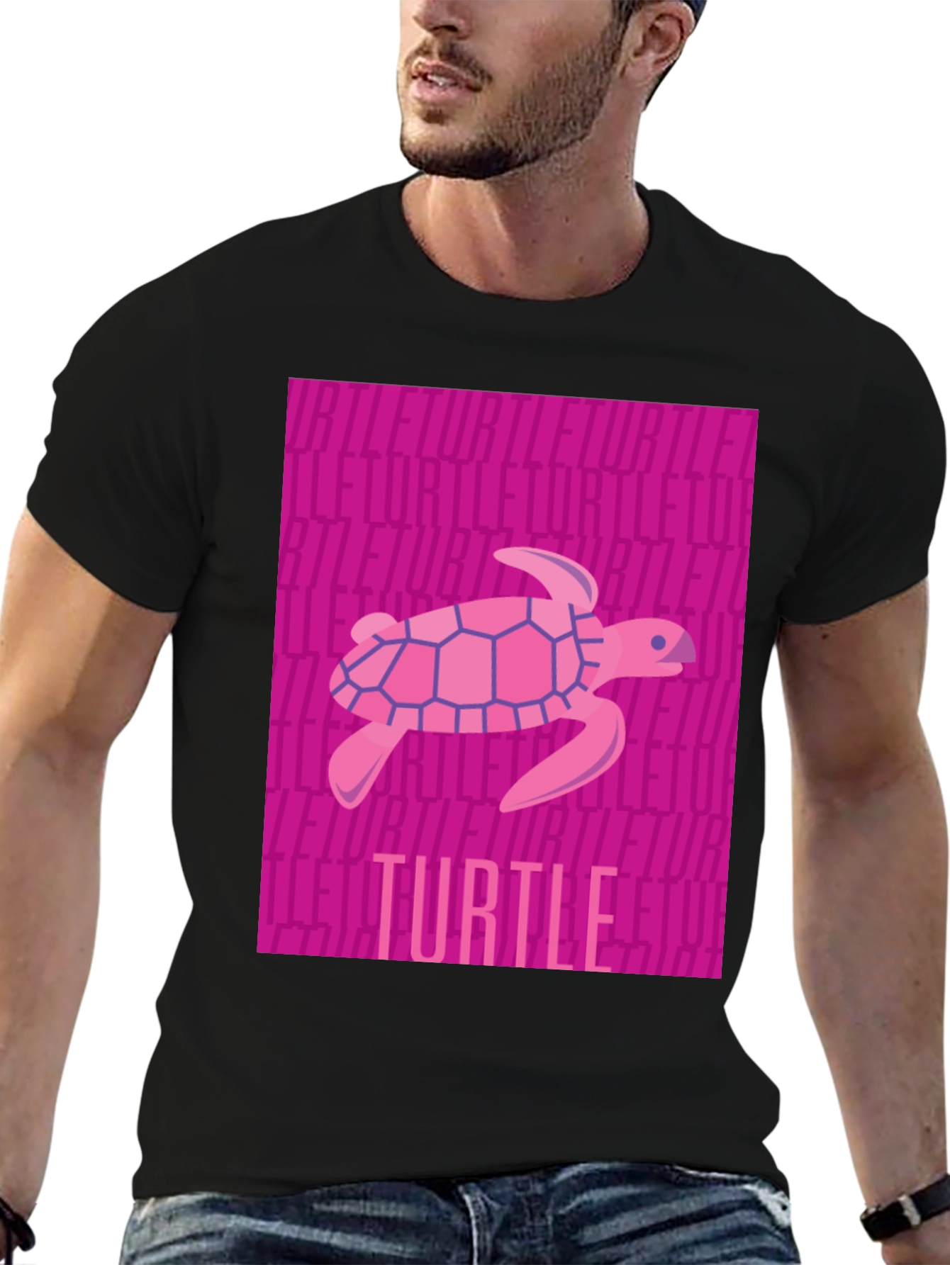 Pink Turtle Graphic T-Shirt