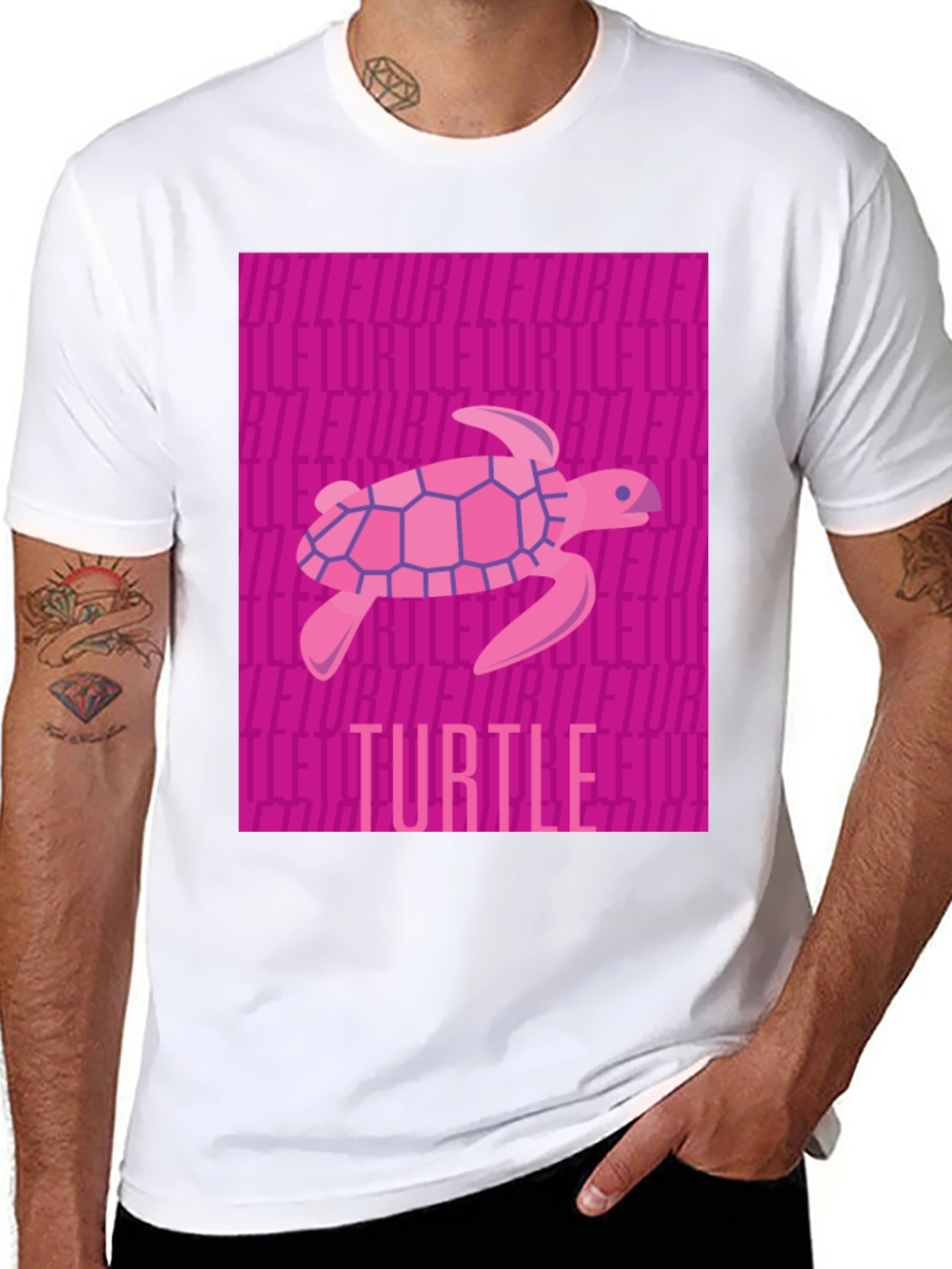 Pink Turtle Graphic T-Shirt
