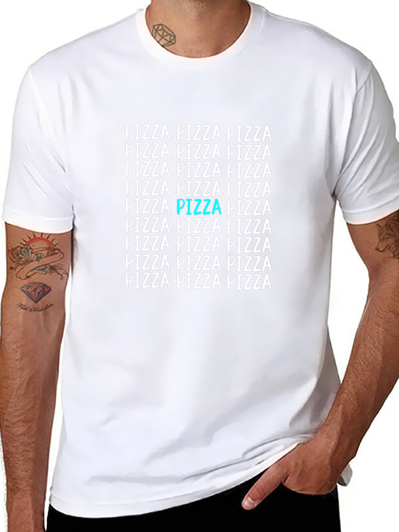 Pizza Graphic Print T-Shirt