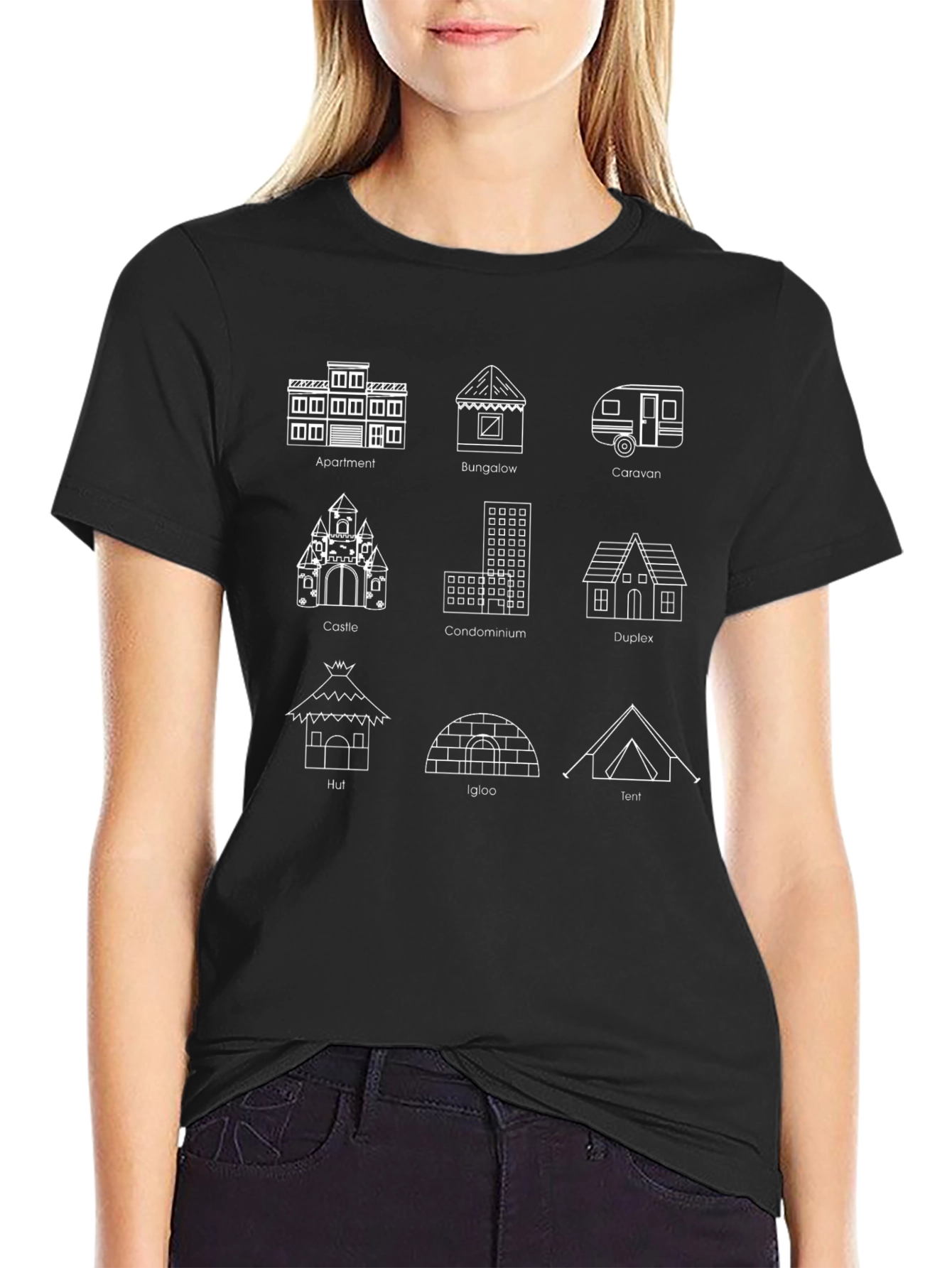 Architectural Dwellings Graphic T-Shirt