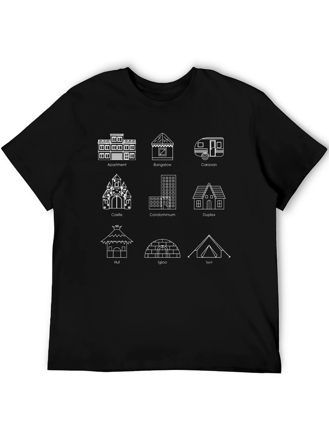 Architectural Dwellings Graphic T-Shirt