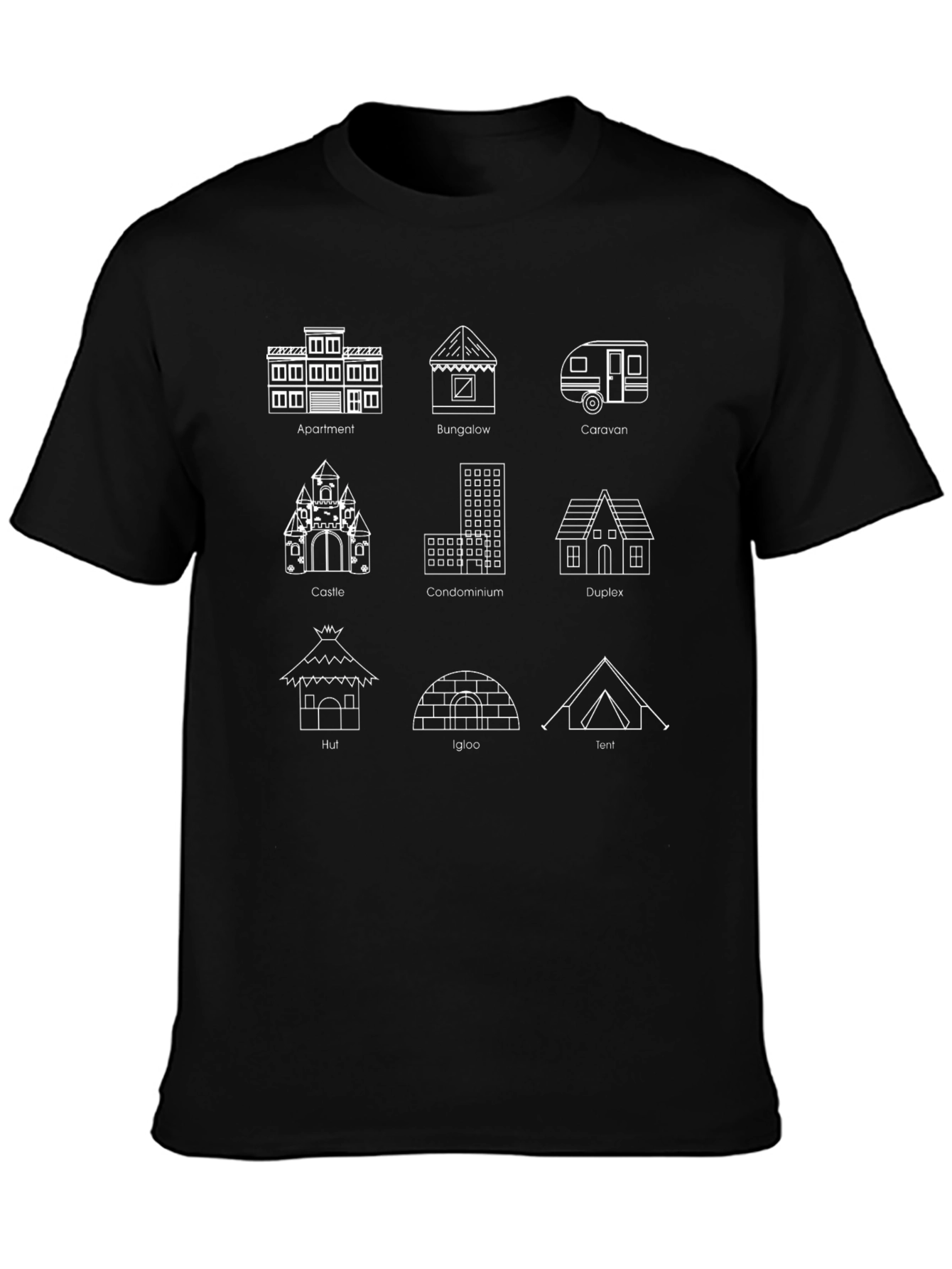 Architectural Dwellings Graphic T-Shirt