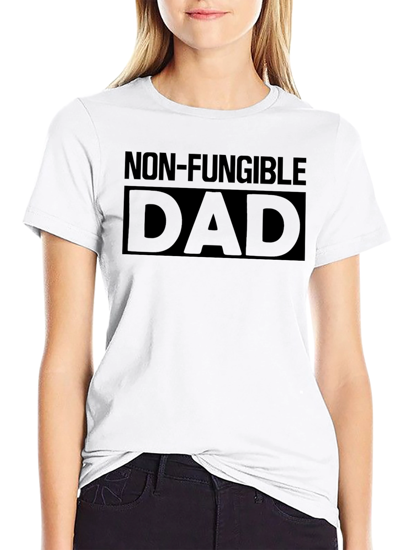Non-Fungible Dad T-Shirt - Black Cotton Blend