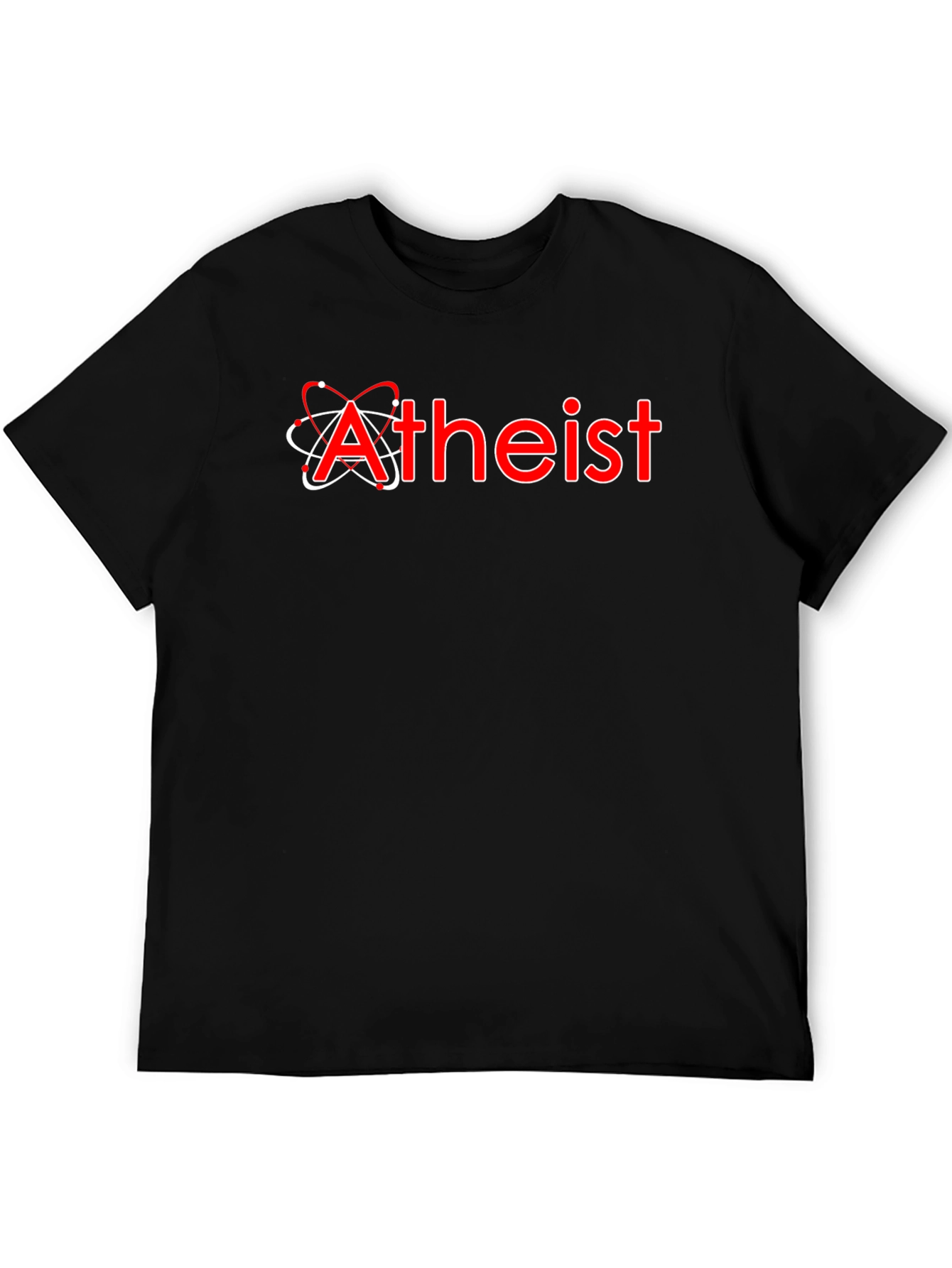 Atheist Atom Symbol Black T-Shirt Science Skeptic