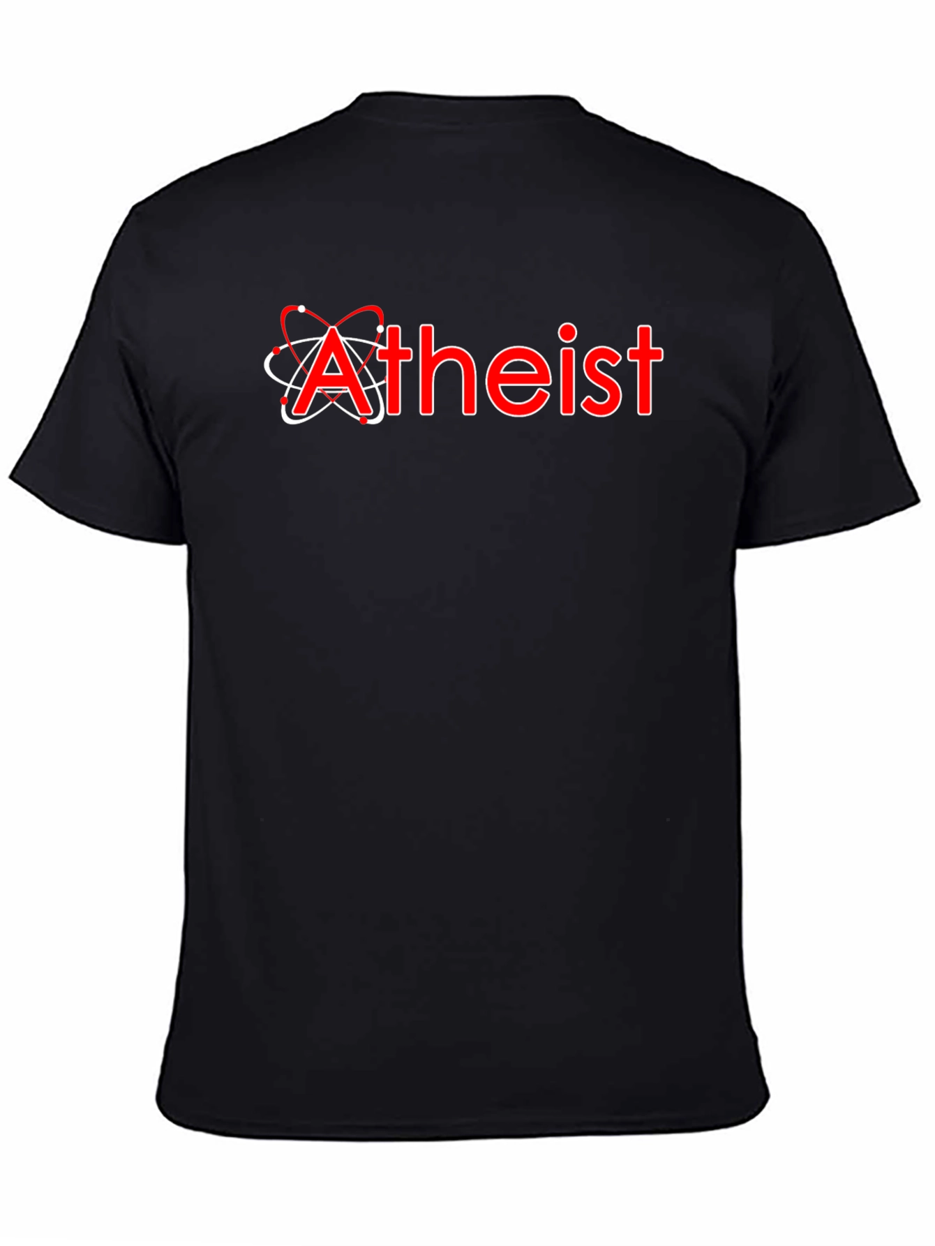 Atheist Atom Symbol Black T-Shirt Science Skeptic