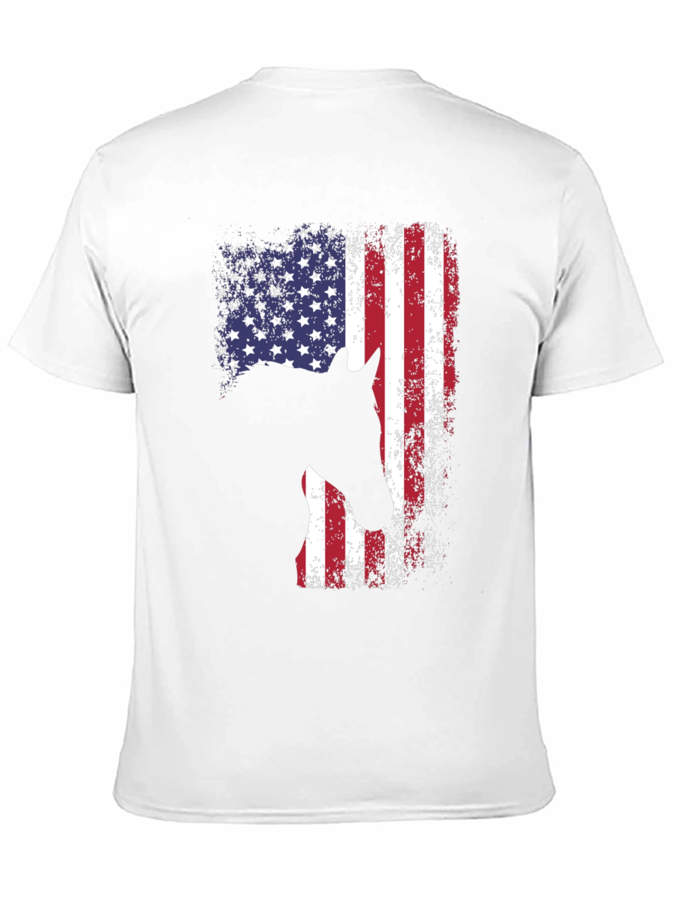 American Flag Horse T-Shirt - Patriotic Design