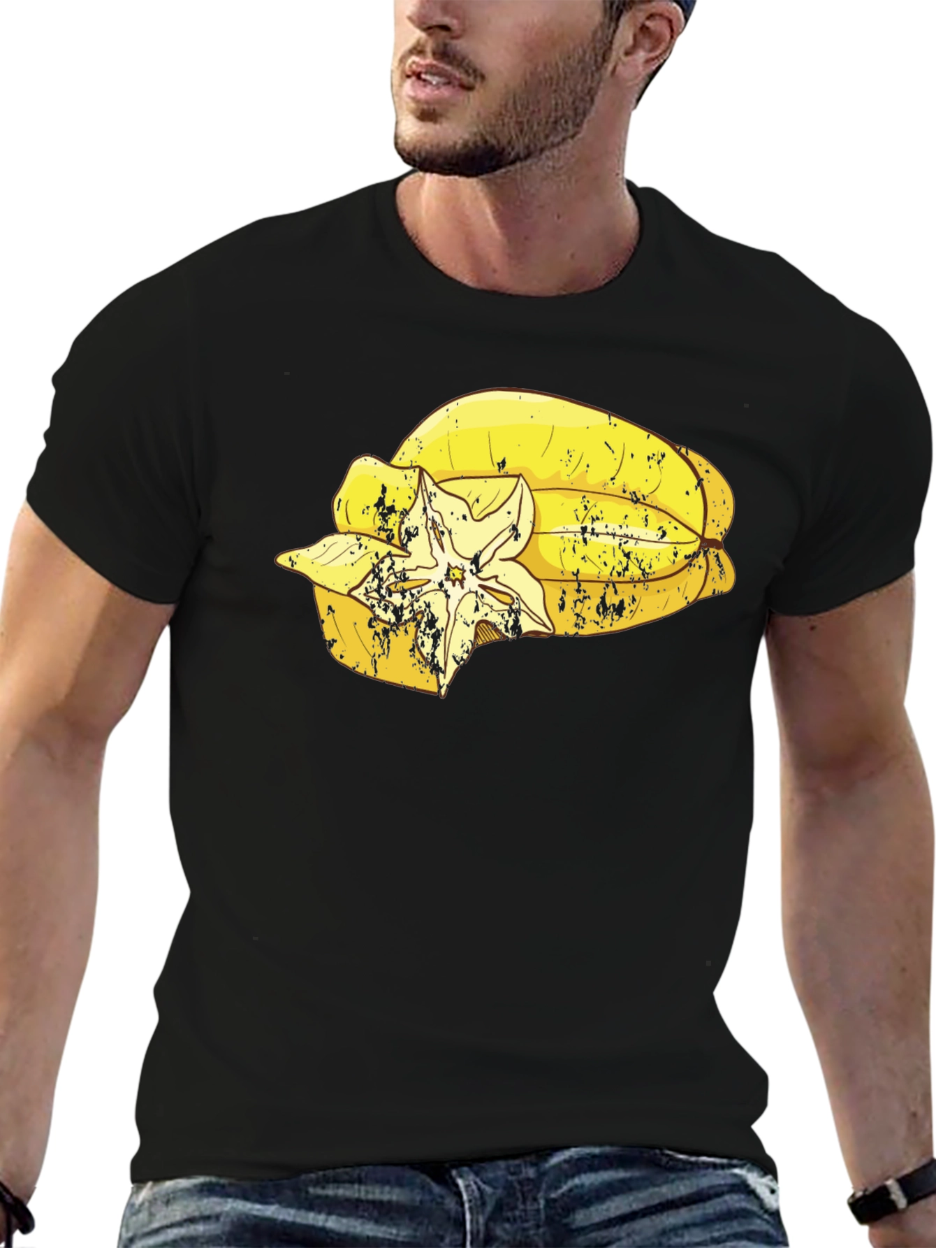 Star Fruit Graphic Tee - Tropical Fruit Lover Shirt