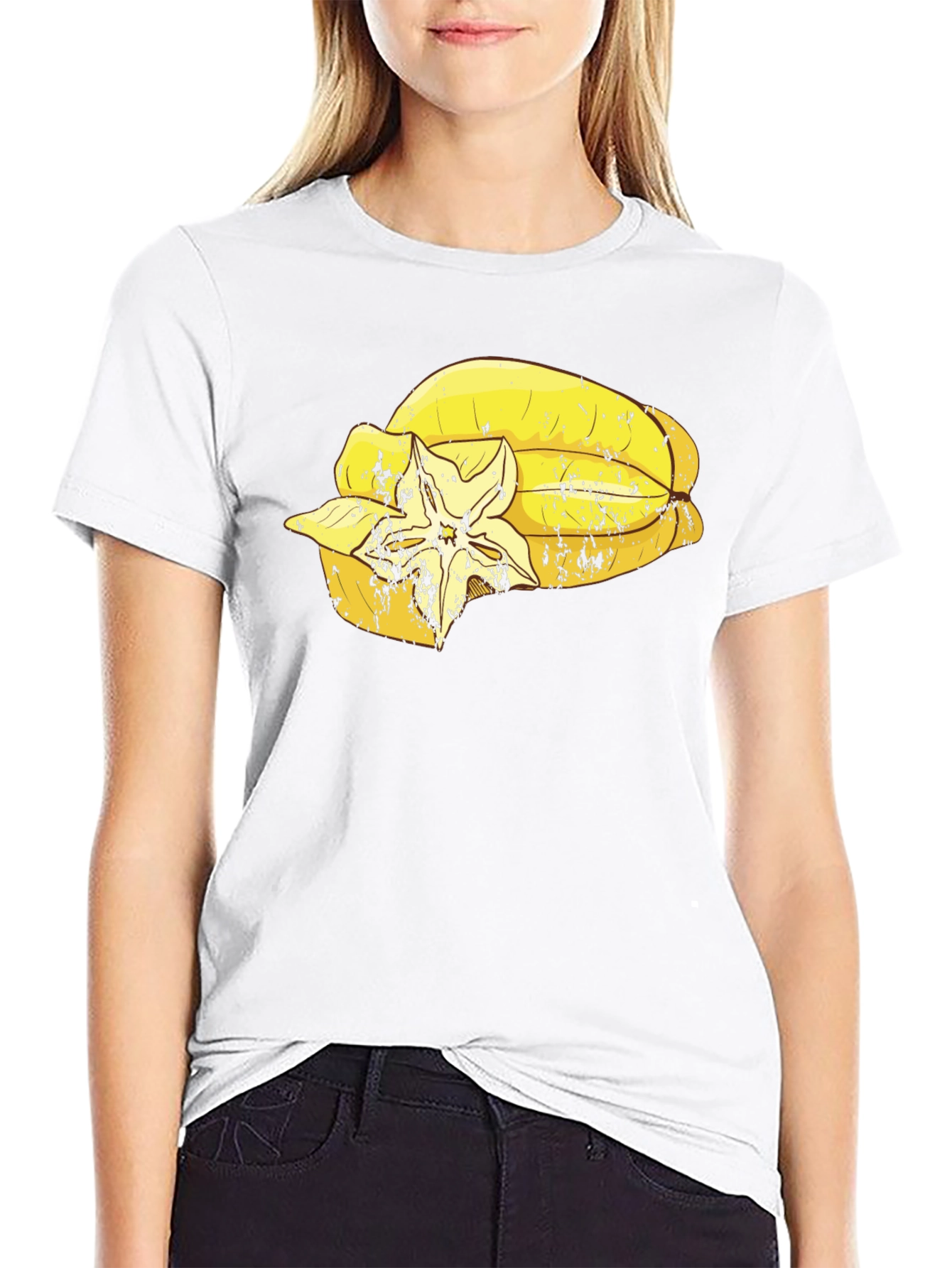 Star Fruit Graphic Tee - Tropical Fruit Lover Shirt