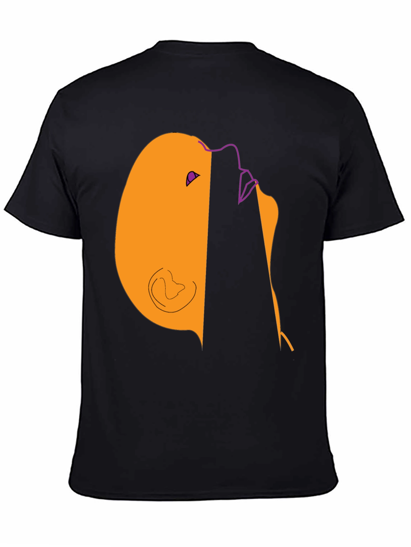 Abstract Face Graphic Tee - Modern Casual Style