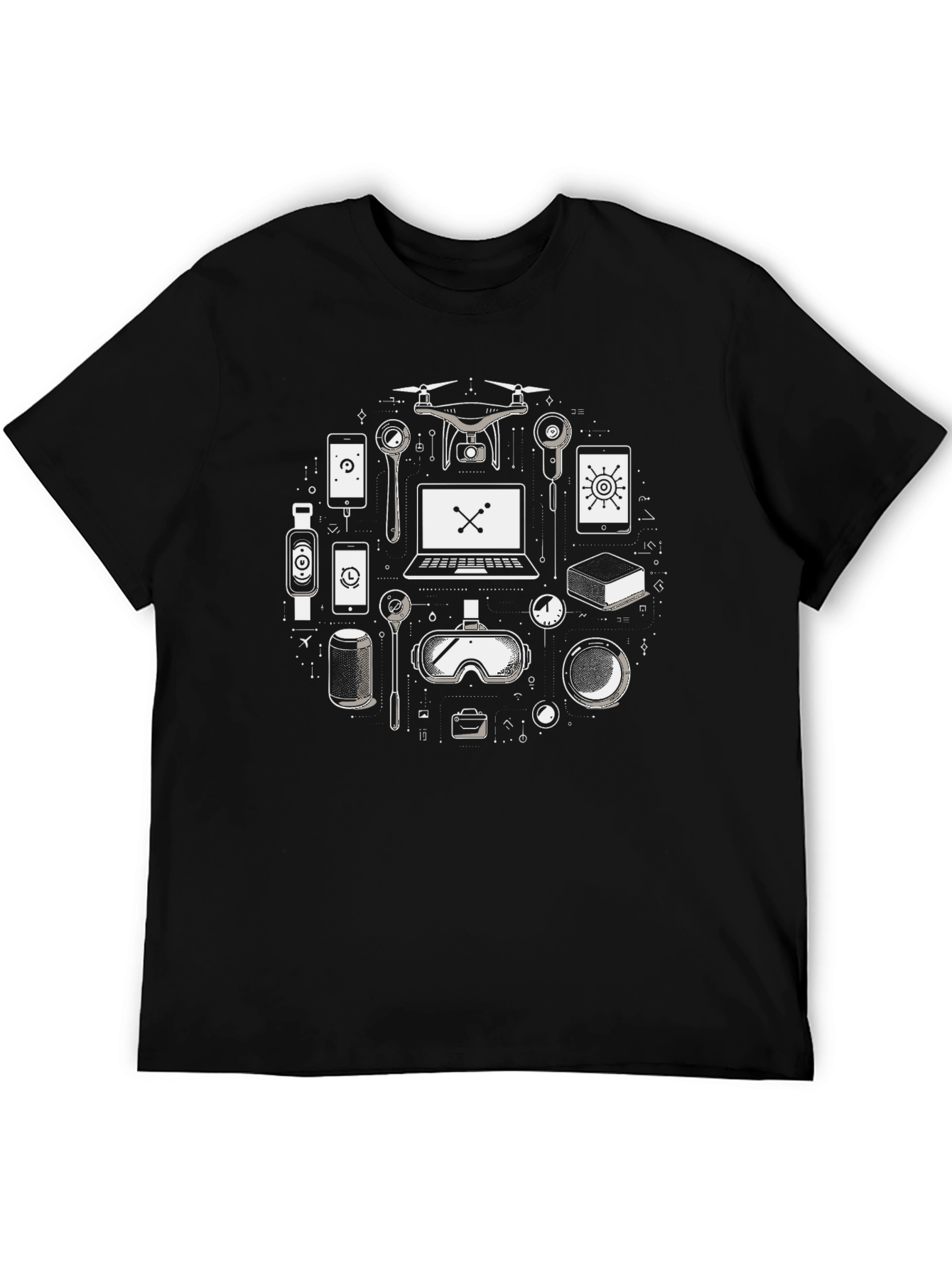 Tech Gadget T-Shirt - Modern Tech Lover Tee