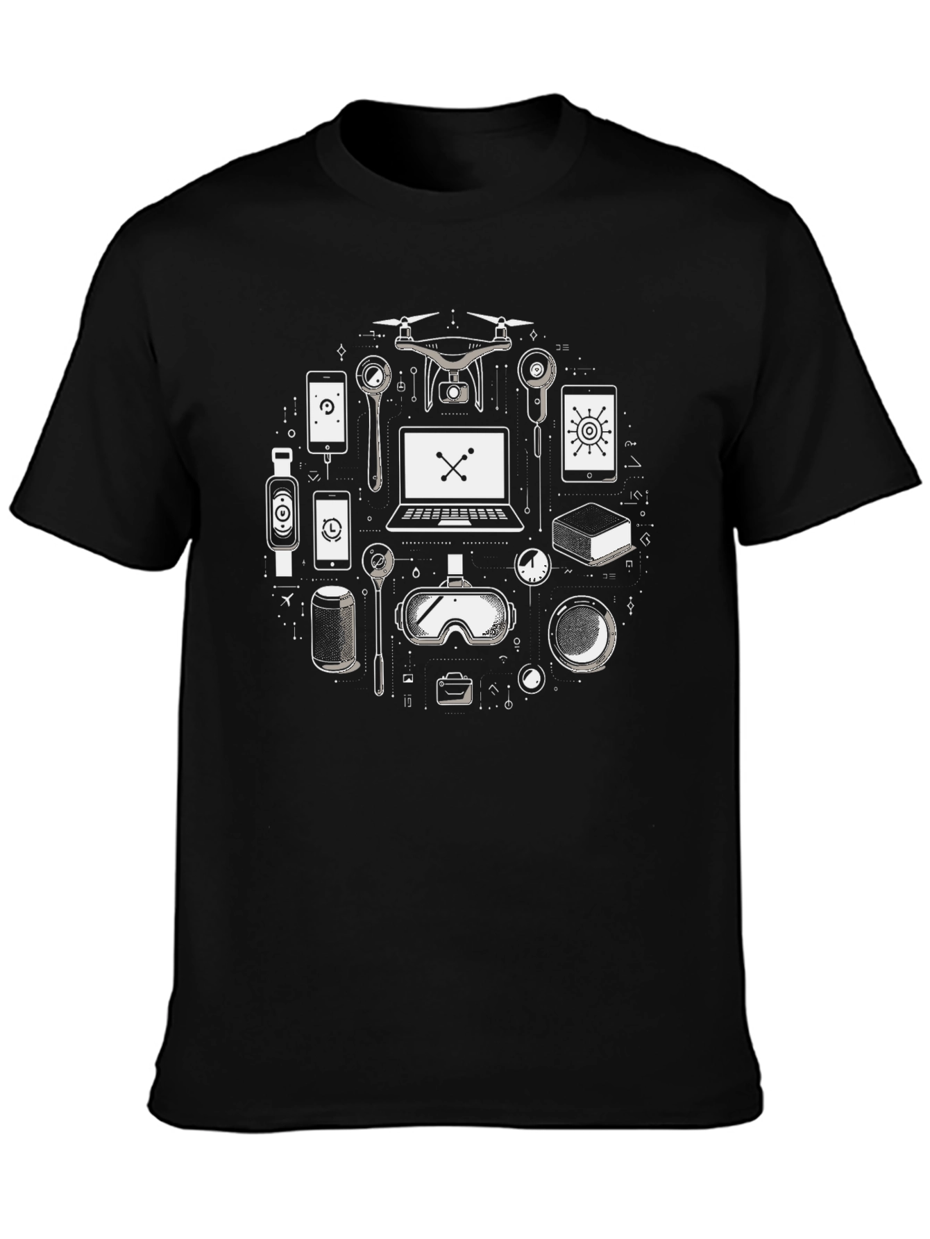 Tech Gadget T-Shirt - Modern Tech Lover Tee