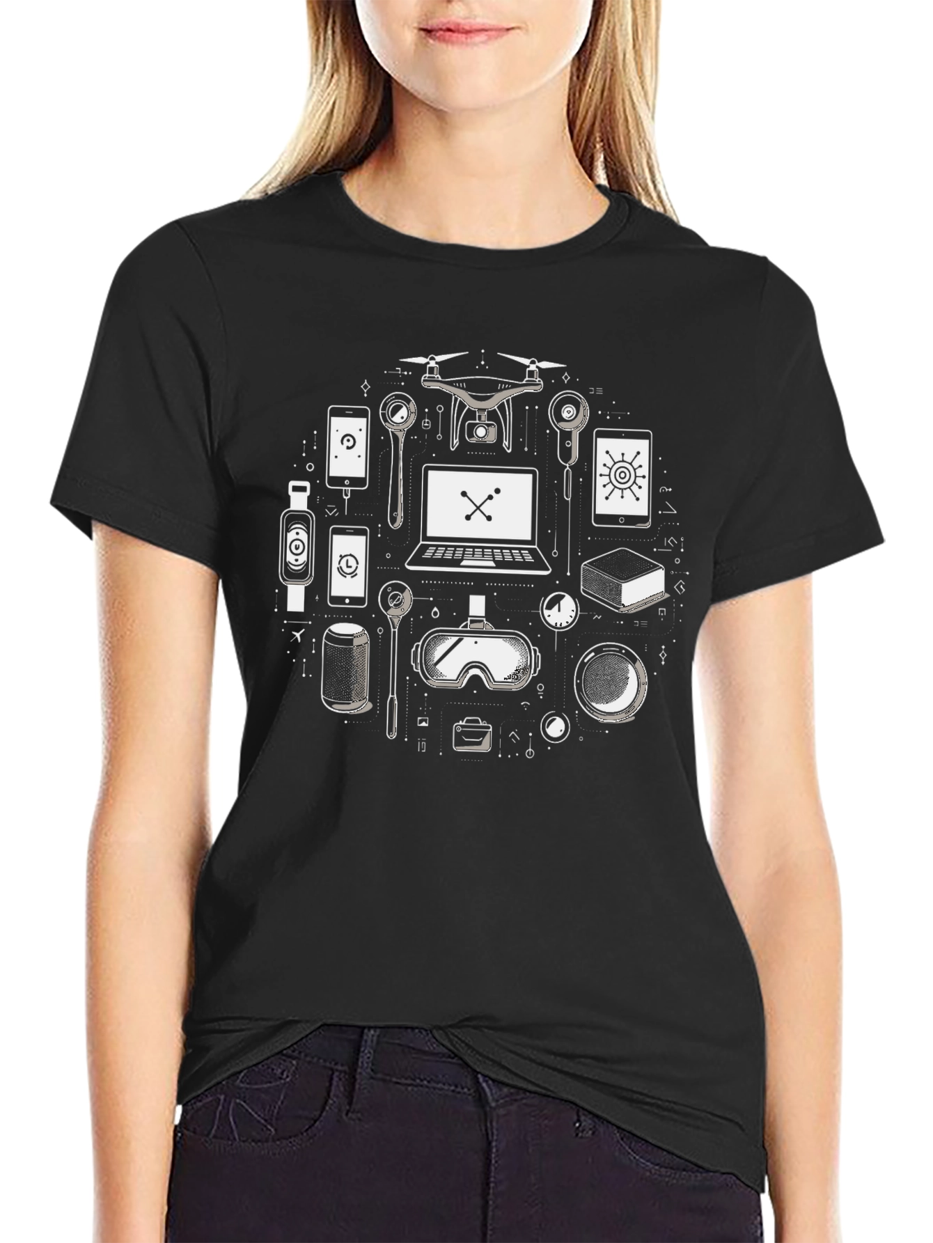 Tech Gadget T-Shirt - Modern Tech Lover Tee