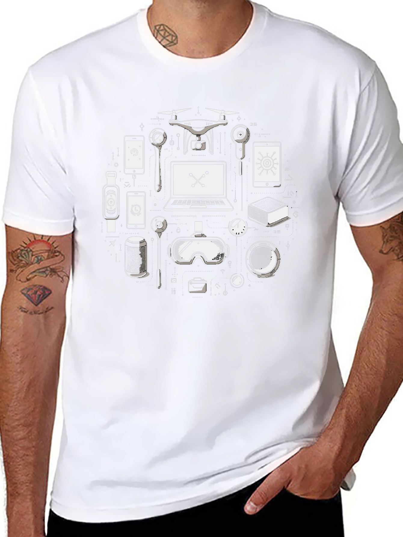 Tech Gadget T-Shirt - Modern Tech Lover Tee