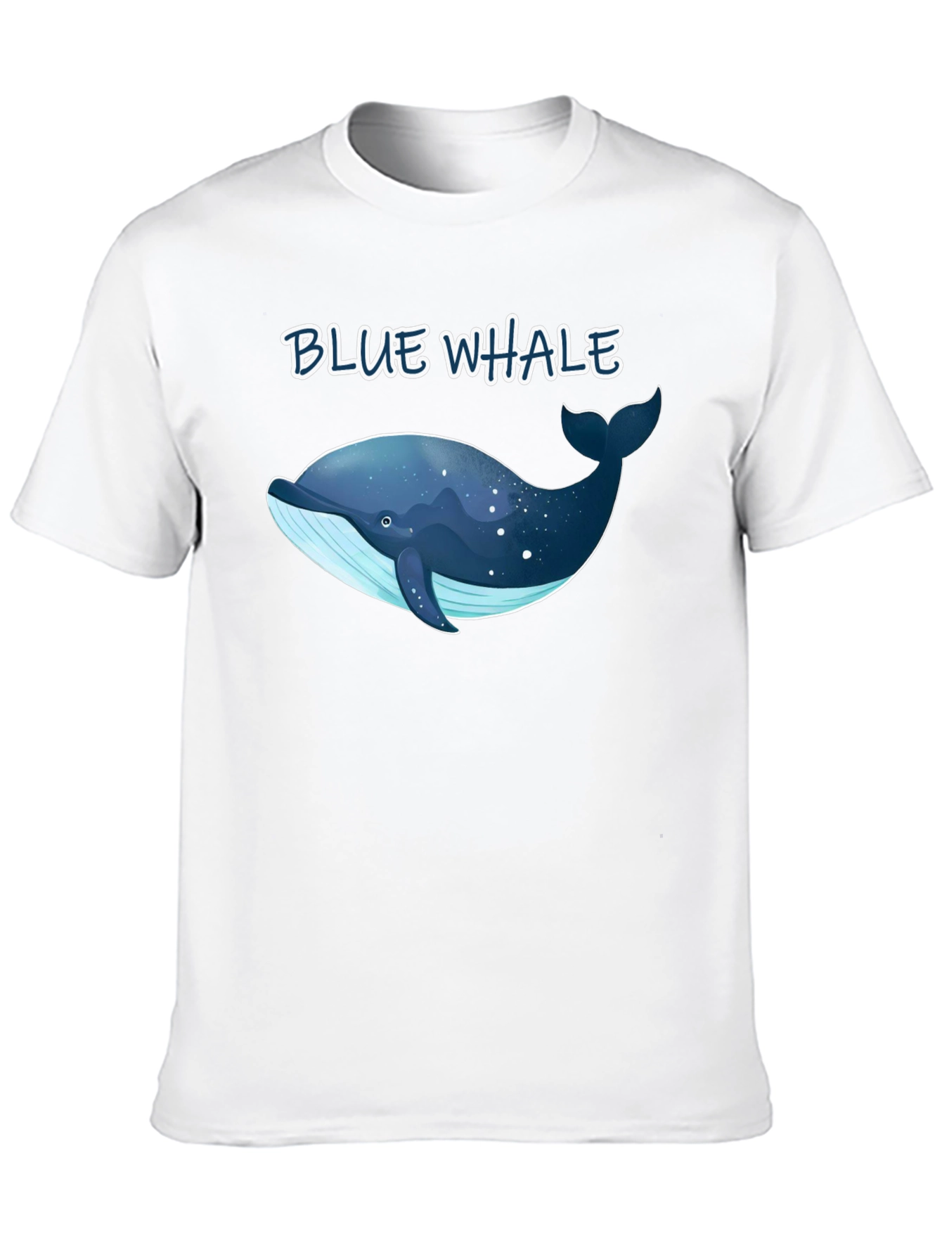 Blue Whale Graphic T-Shirt - Black Cotton Tee