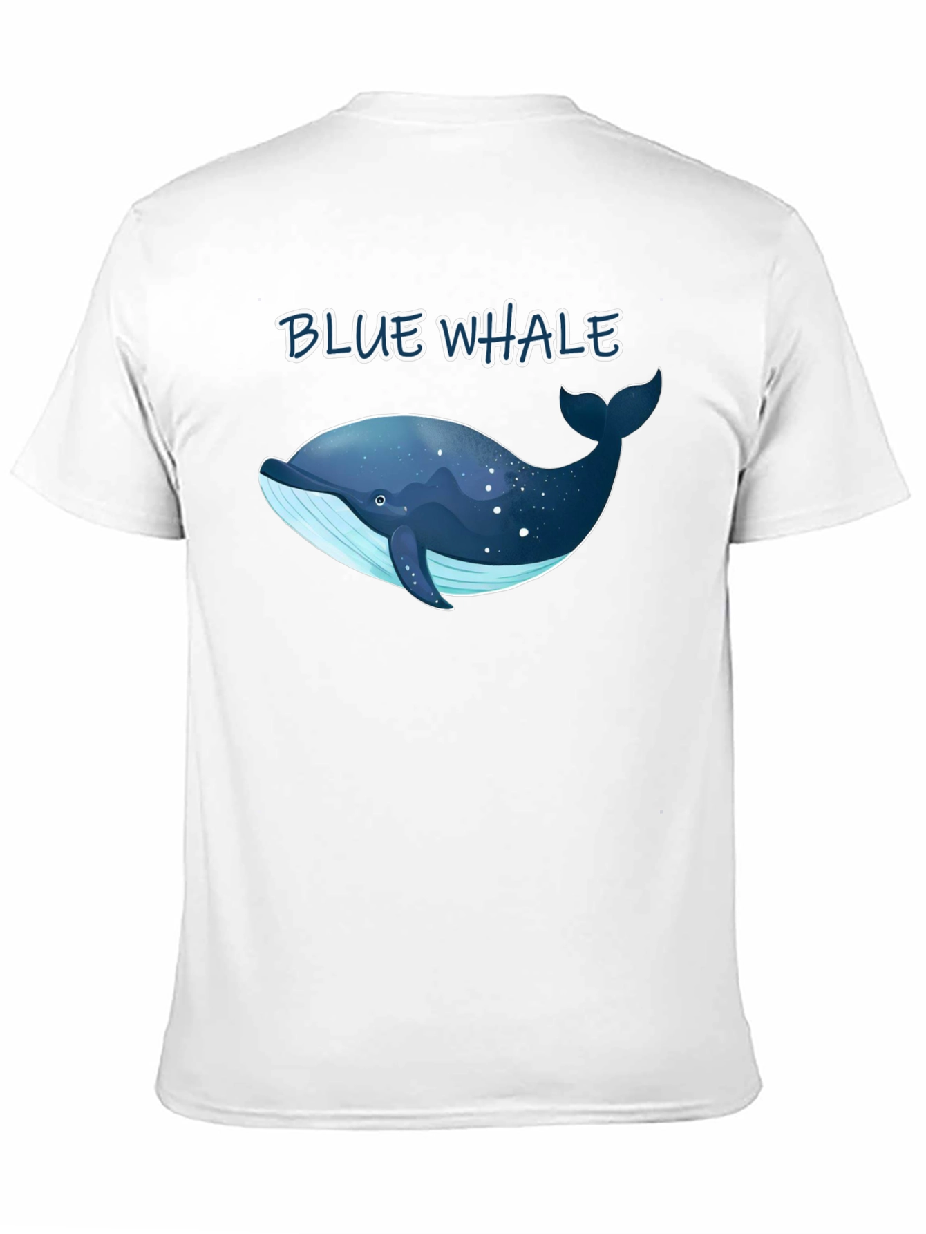 Blue Whale Graphic T-Shirt - Black Cotton Tee
