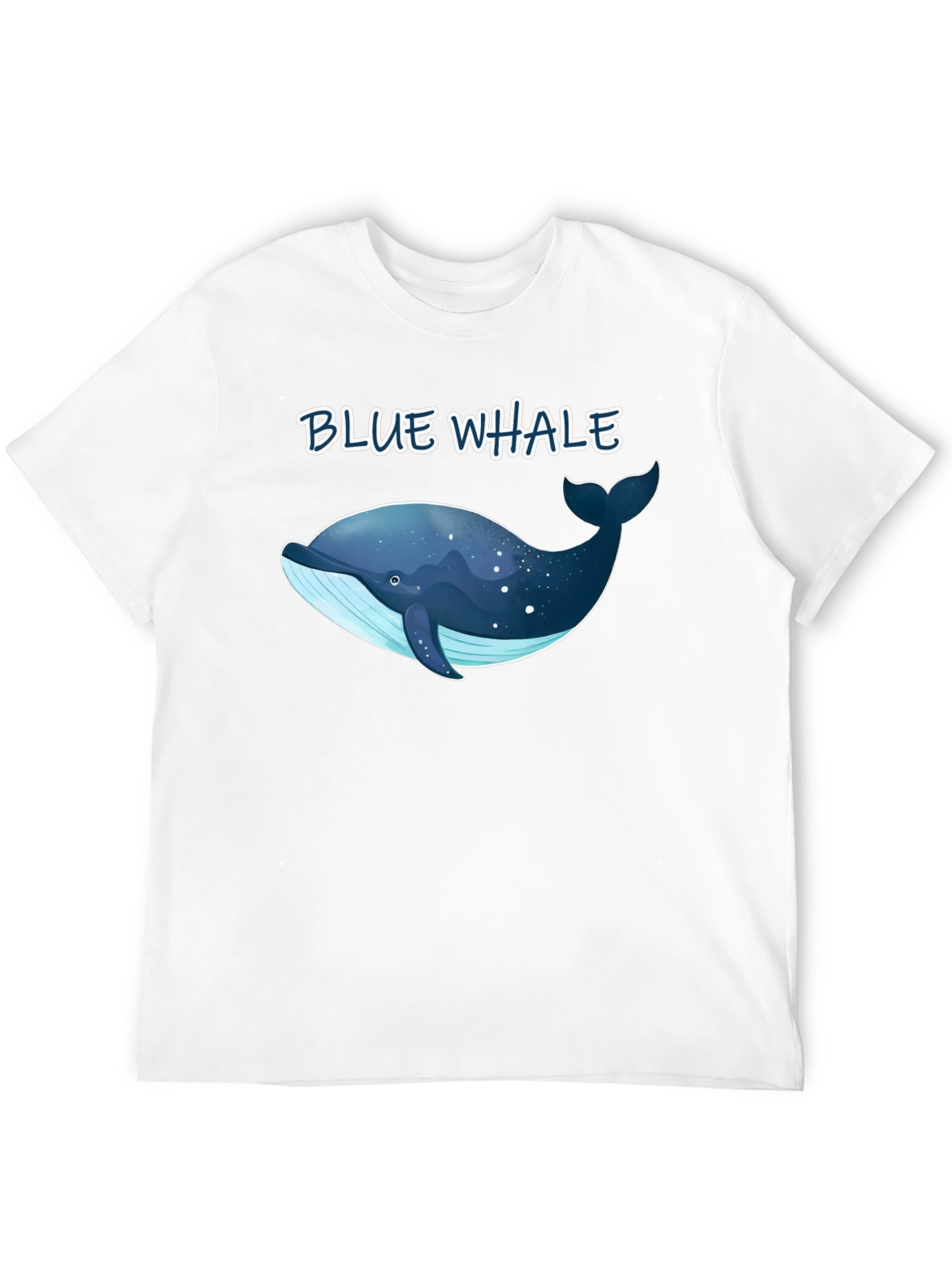 Blue Whale Graphic T-Shirt - Black Cotton Tee