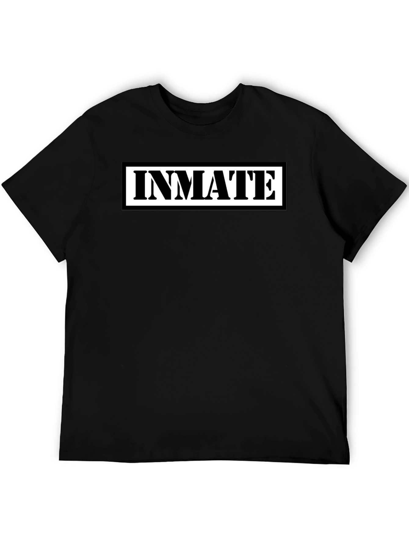 Inmate Graphic Print Black T-Shirt