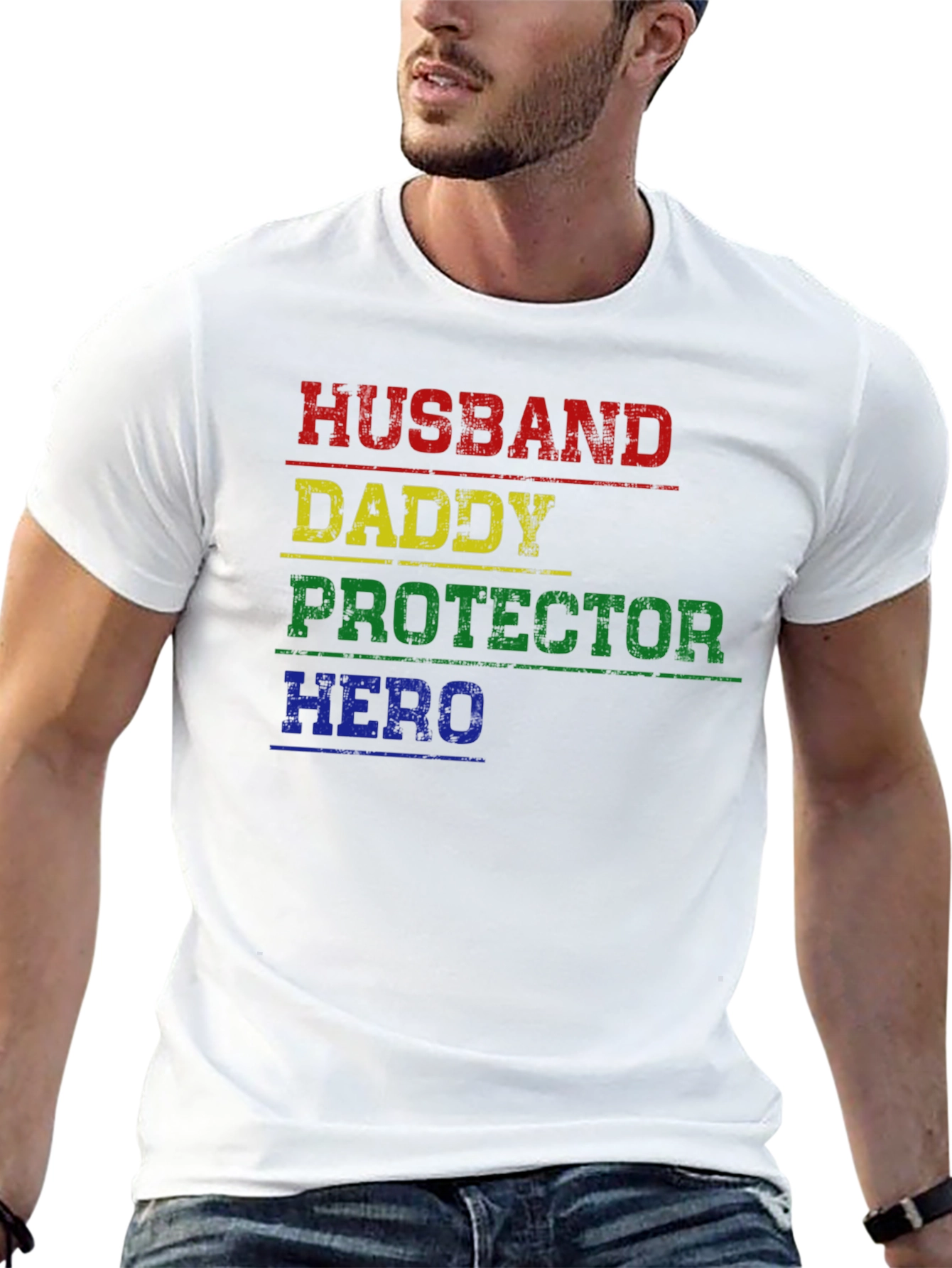 Husband Daddy Protector Hero T-Shirt