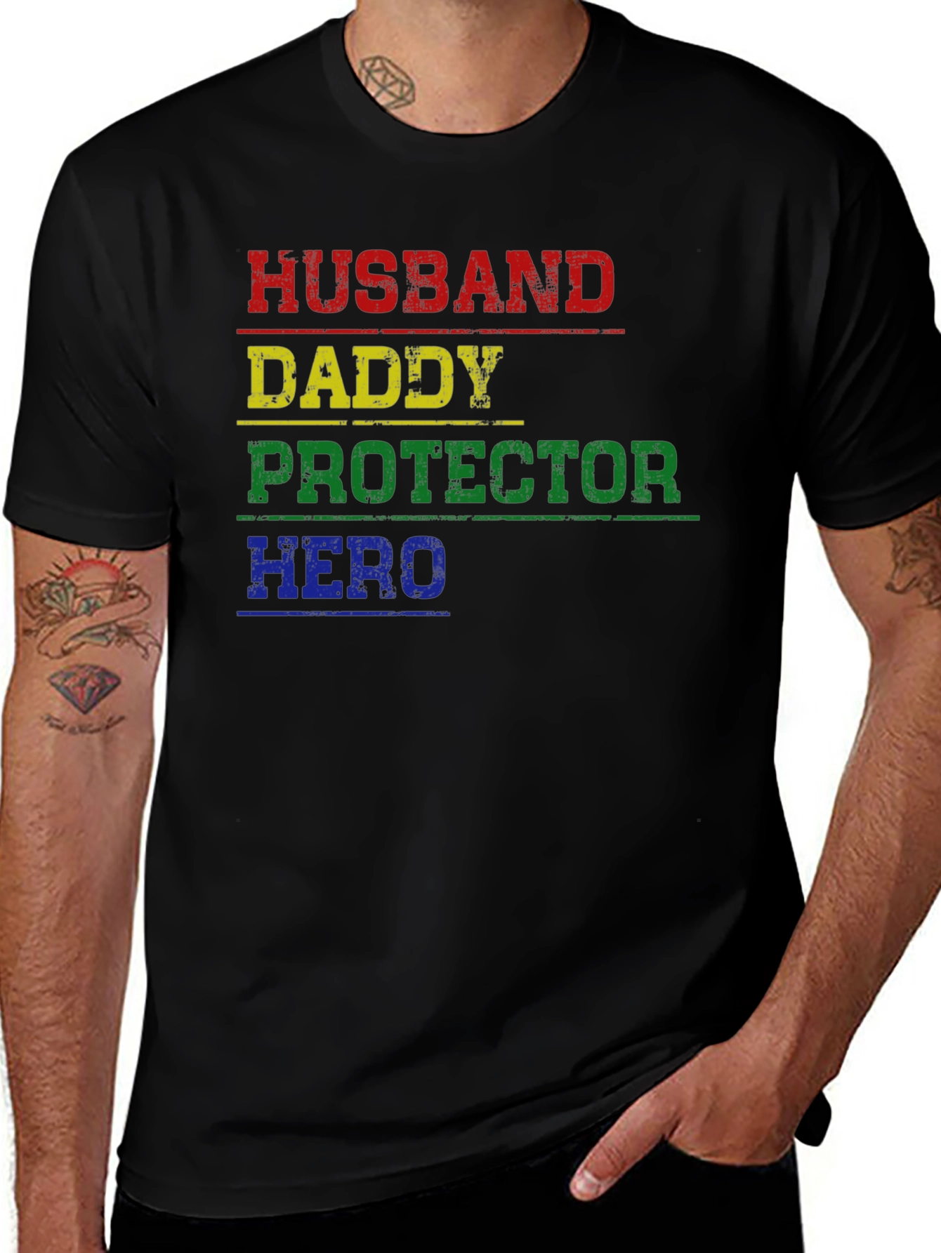Husband Daddy Protector Hero T-Shirt