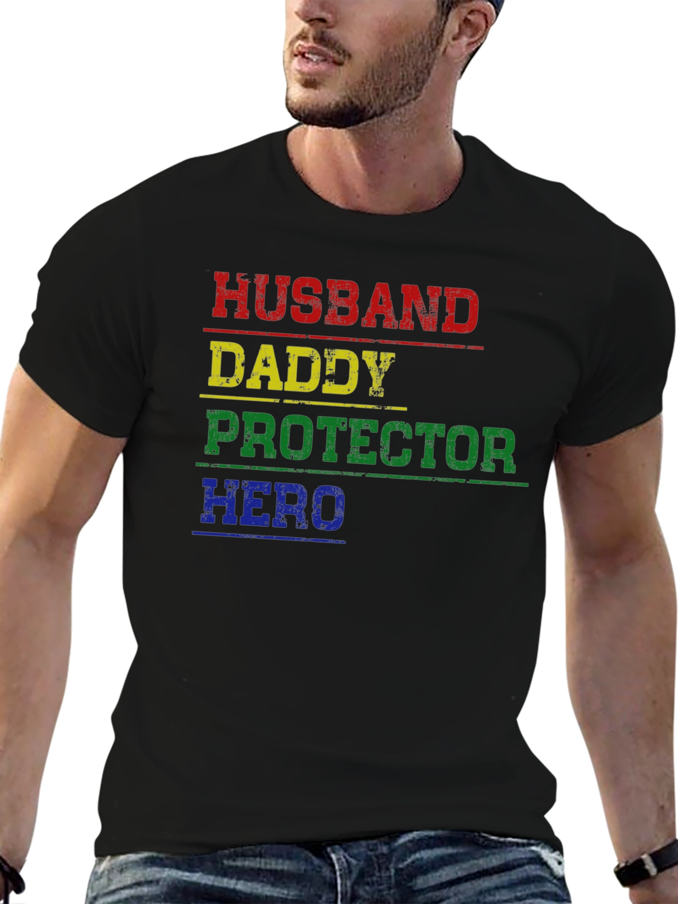 Husband Daddy Protector Hero T-Shirt