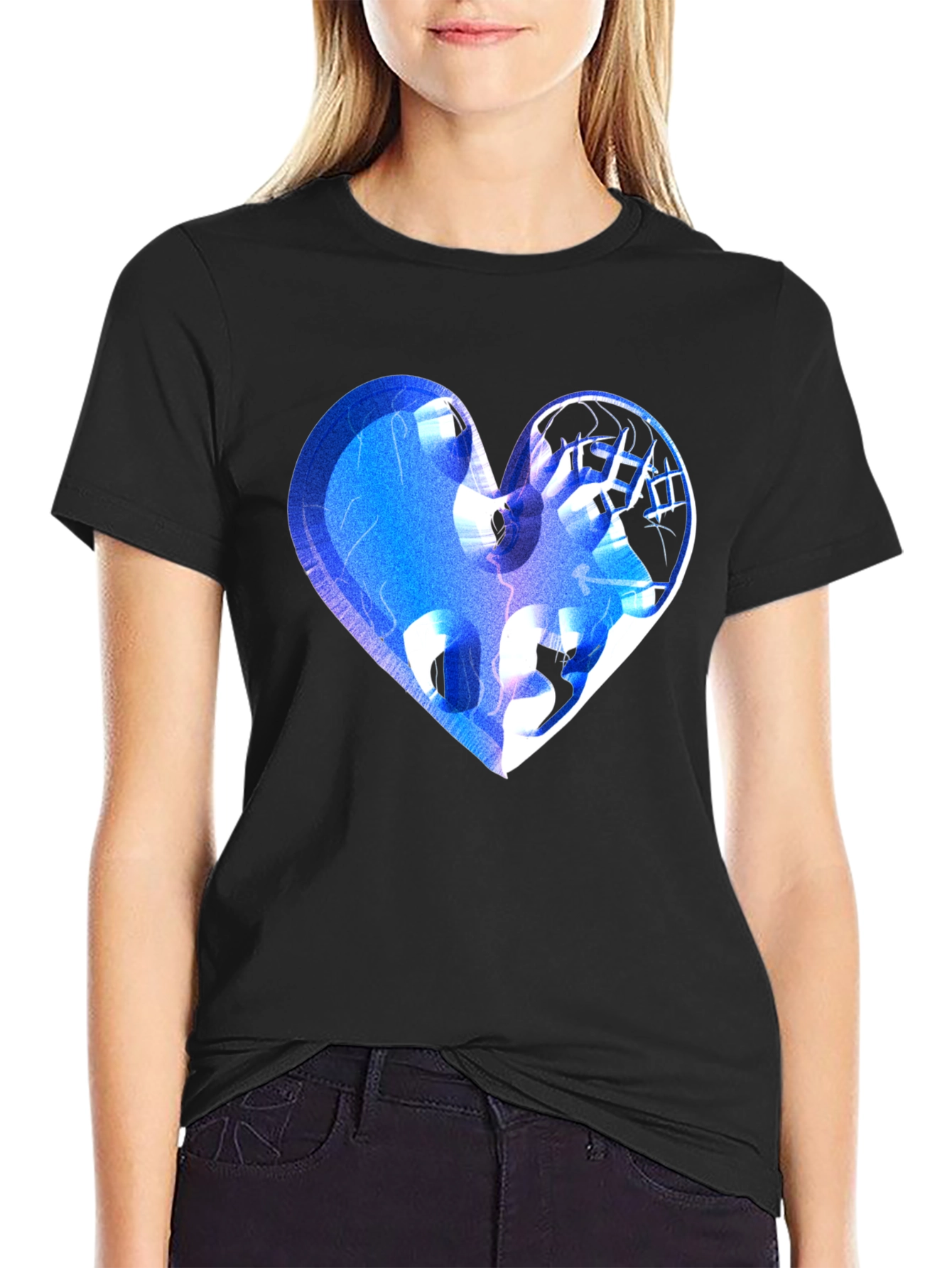 Abstract Heart Graphic Tee - Modern Art Print