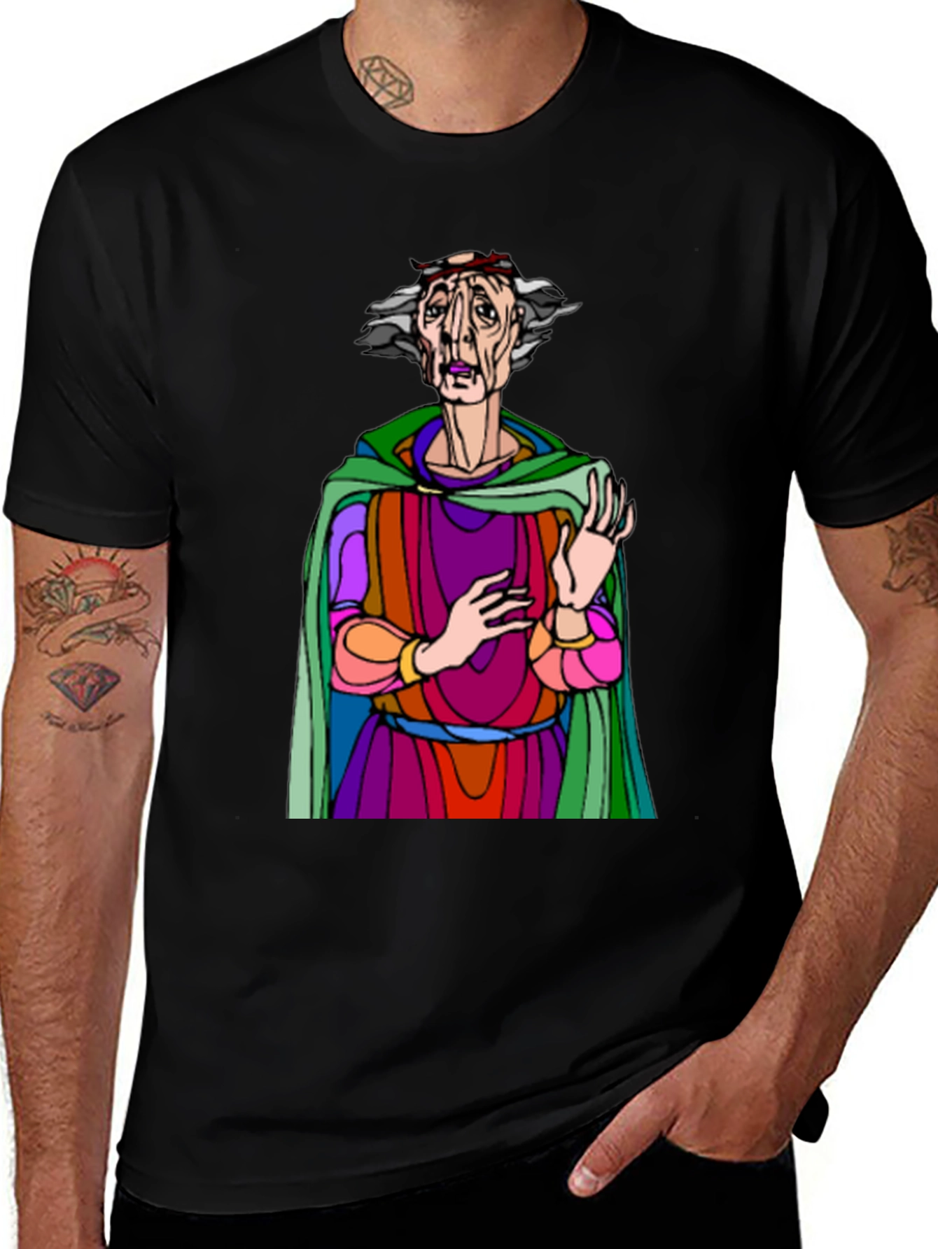 Unique Graphic T-Shirt with Artistic Character Design