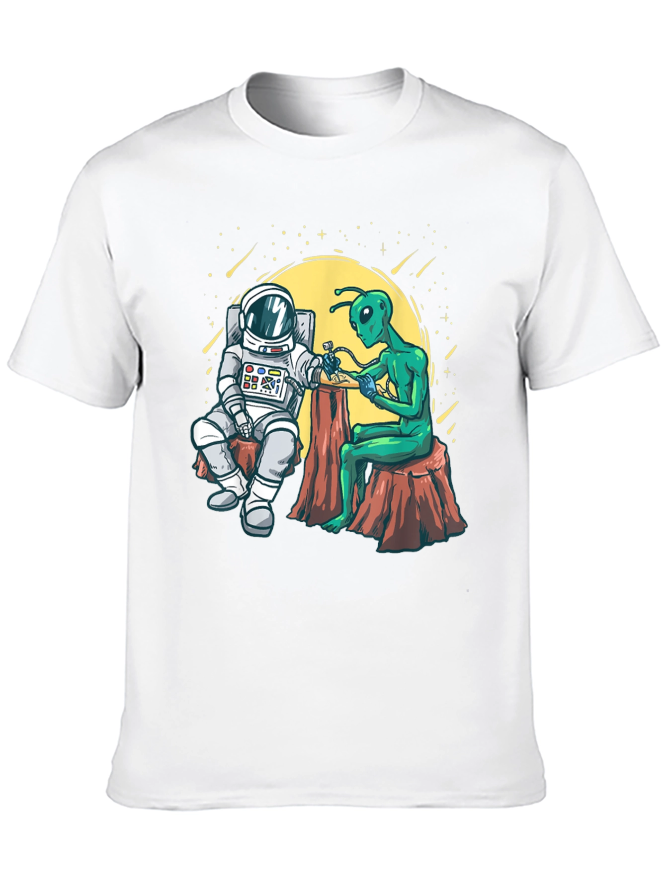 Astronaut Alien Tattoo T-Shirt