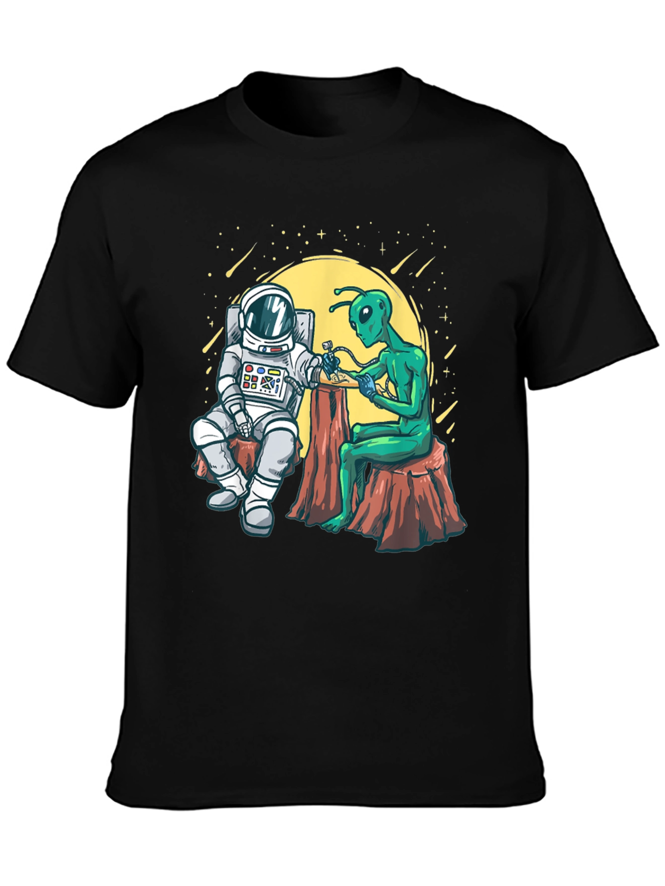 Astronaut Alien Tattoo T-Shirt