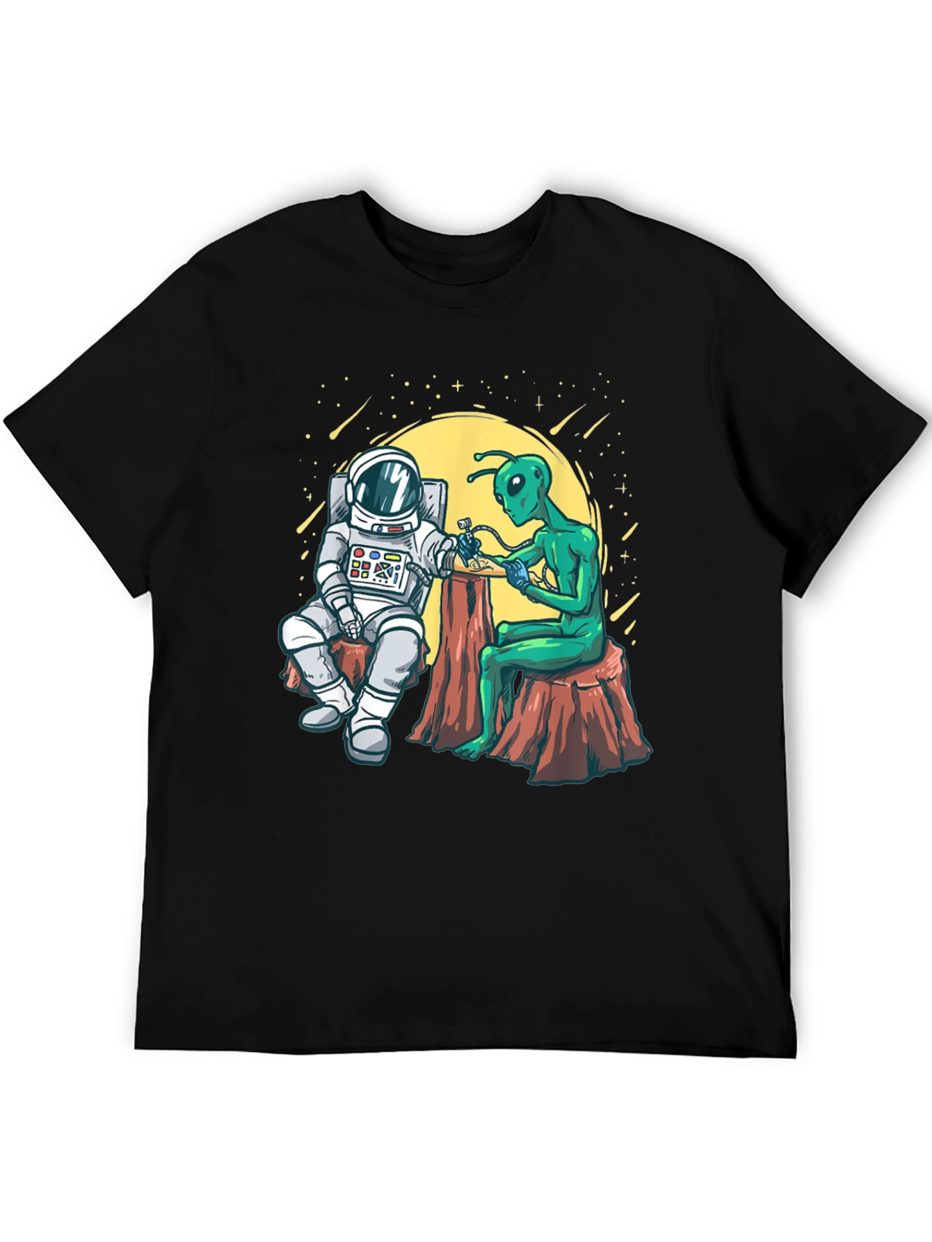 Astronaut Alien Tattoo T-Shirt