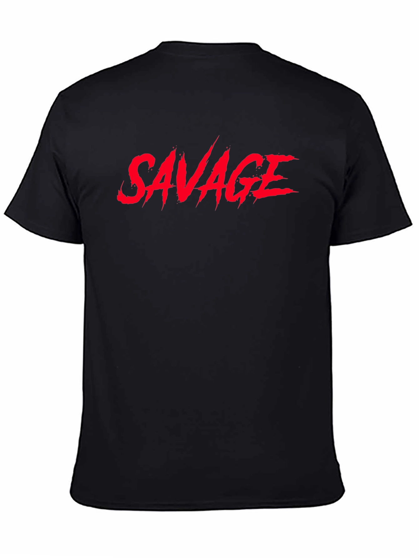 Savage Graphic Print T-Shirt - Black