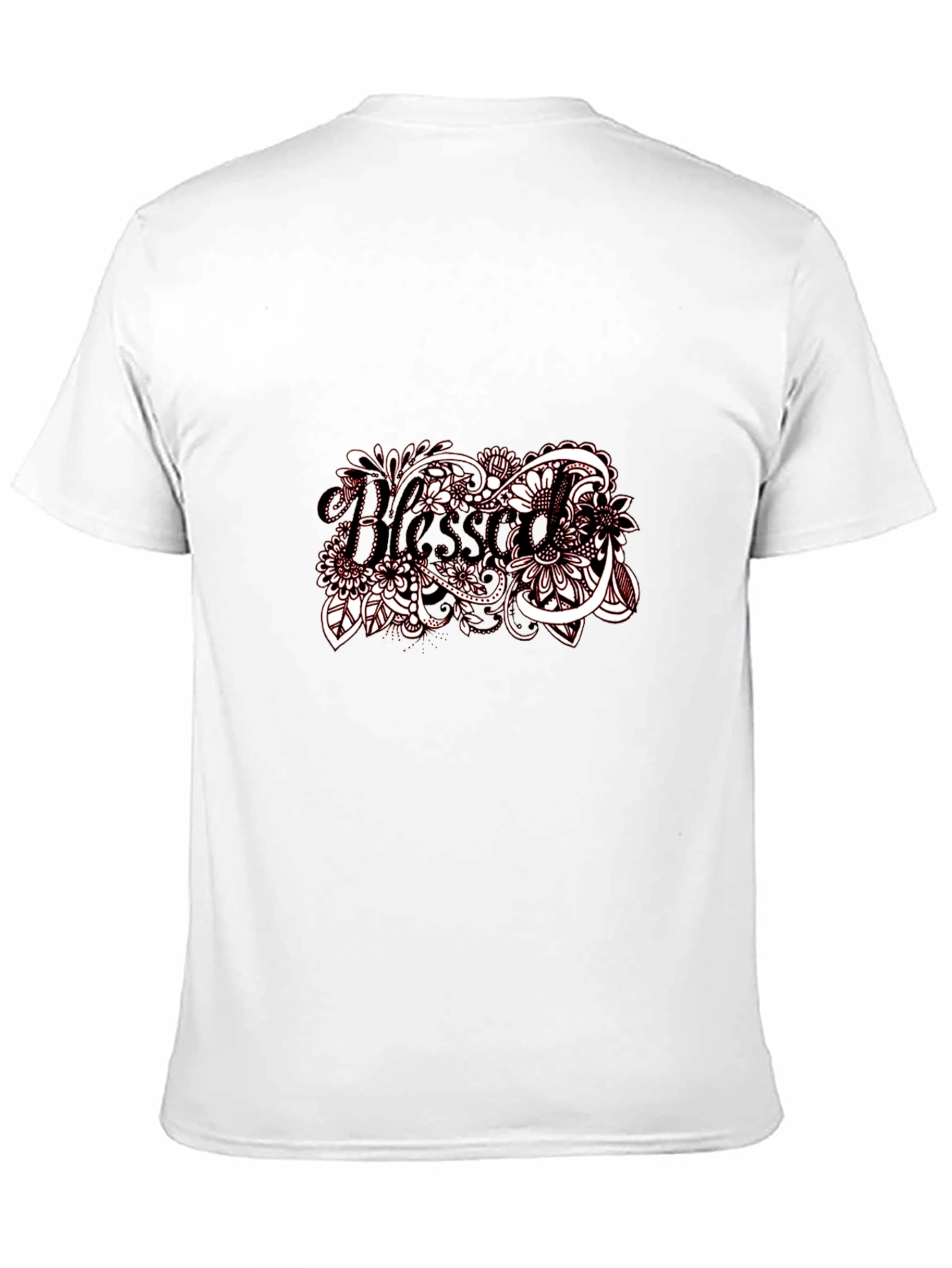 Blessed Floral Graphic Black T-Shirt
