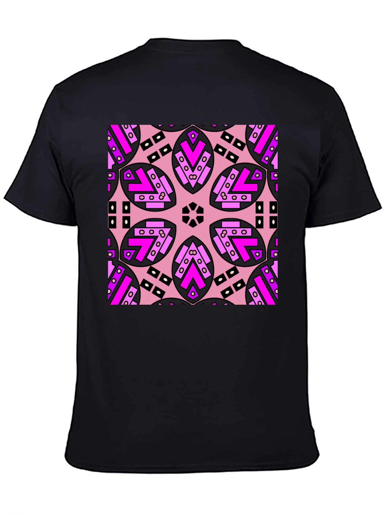 Geometric Pink Patterned T-Shirt