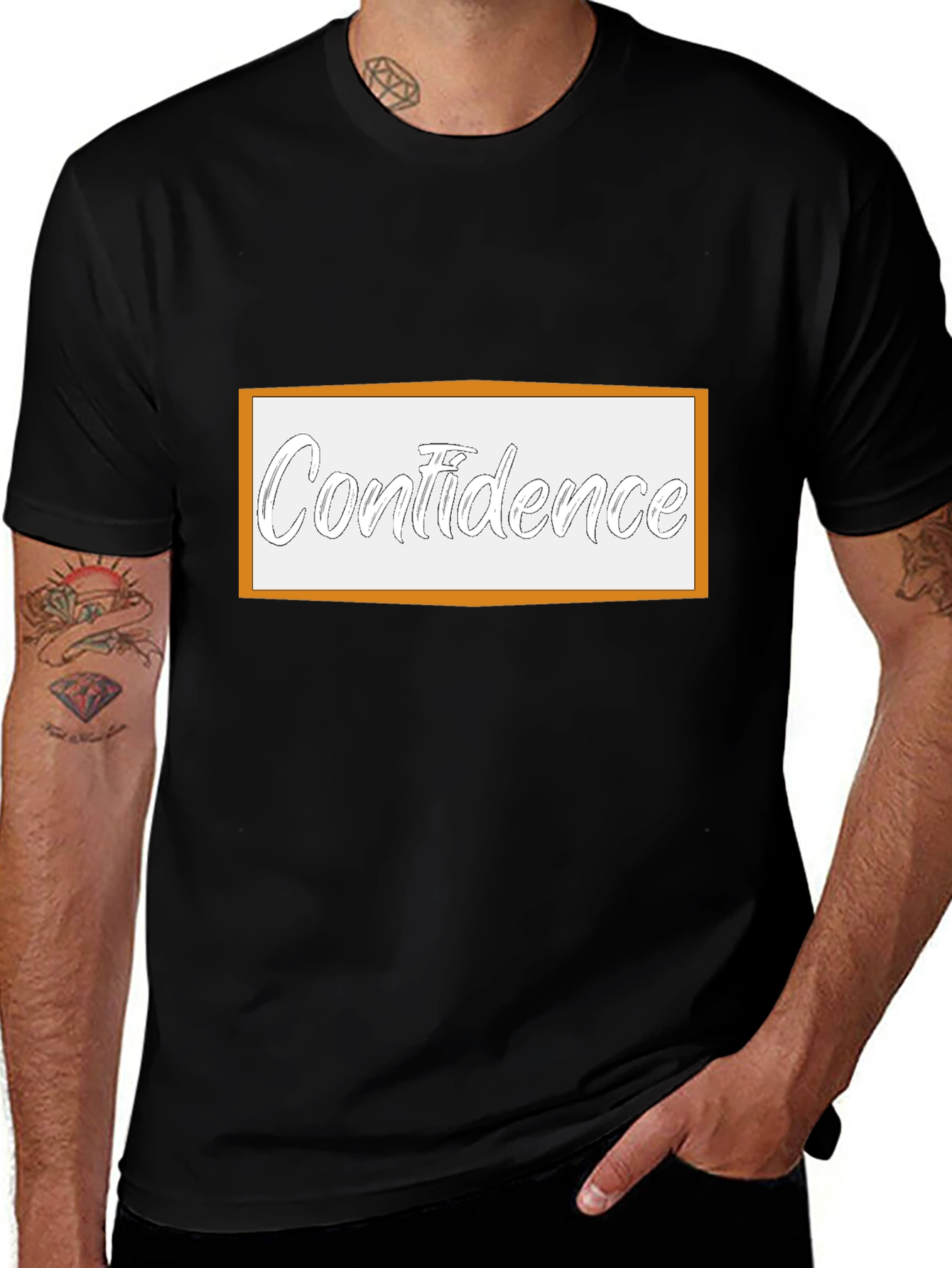Confidence T-Shirt - Black Tee with Graphic Print