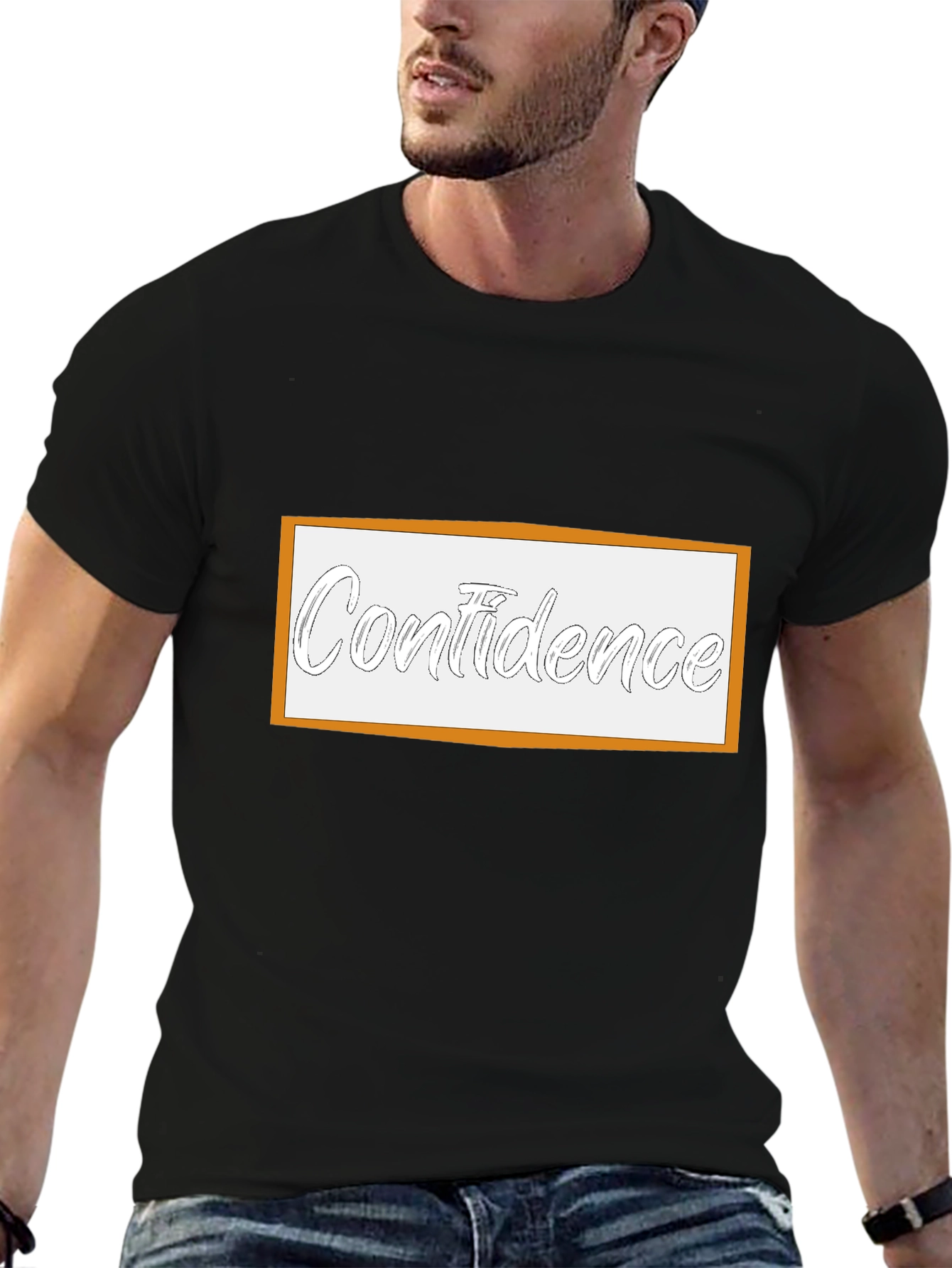 Confidence T-Shirt - Black Tee with Graphic Print