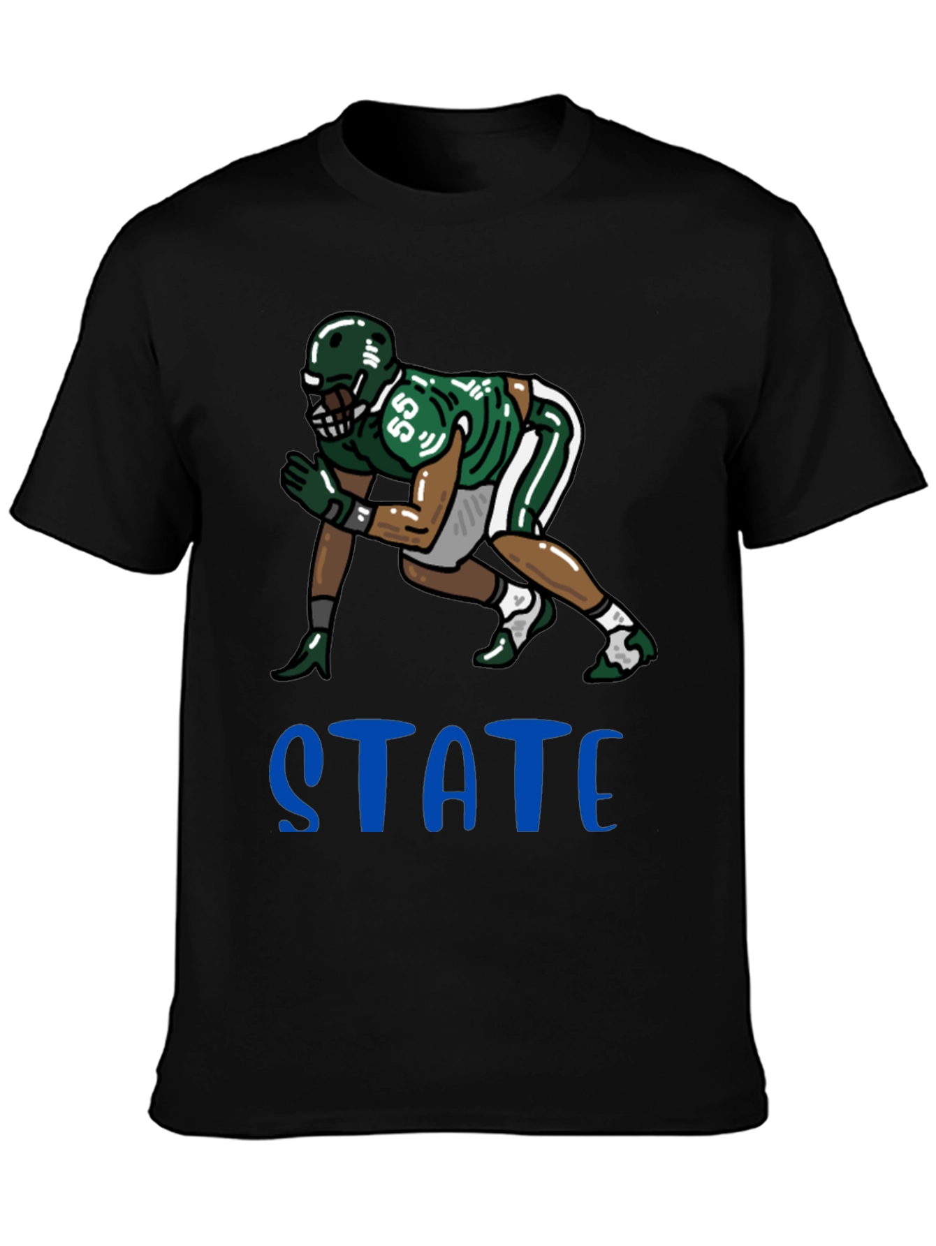 State Football Graphic Tee - Black Unisex T-Shirt