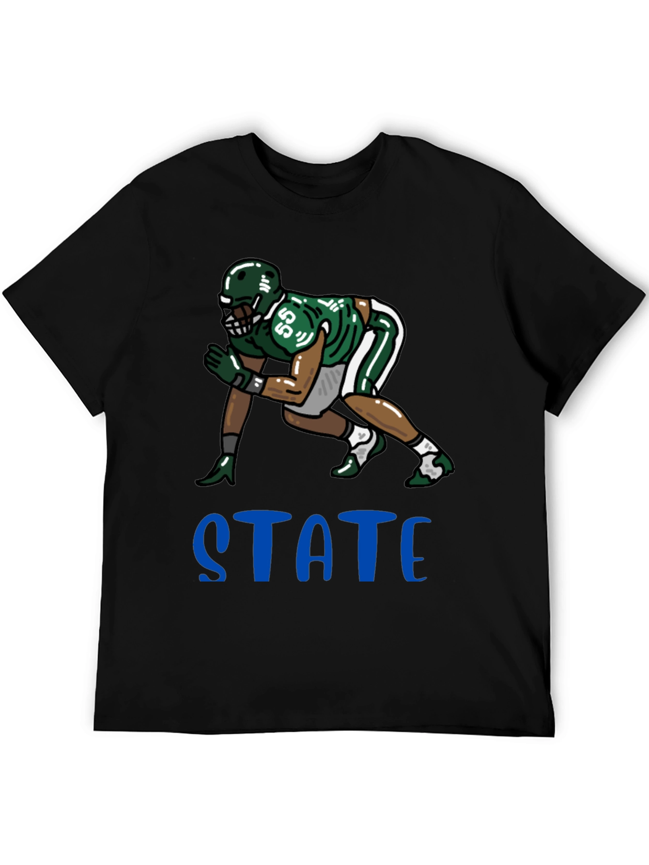 State Football Graphic Tee - Black Unisex T-Shirt