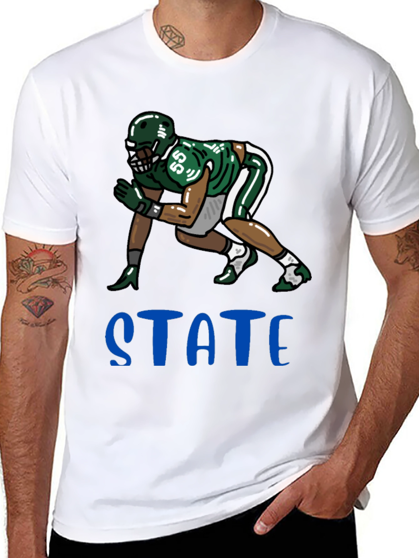 State Football Graphic Tee - Black Unisex T-Shirt