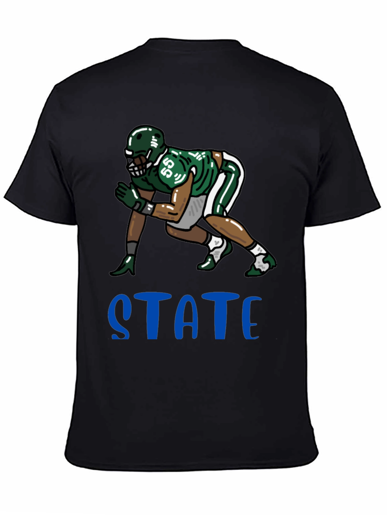 State Football Graphic Tee - Black Unisex T-Shirt