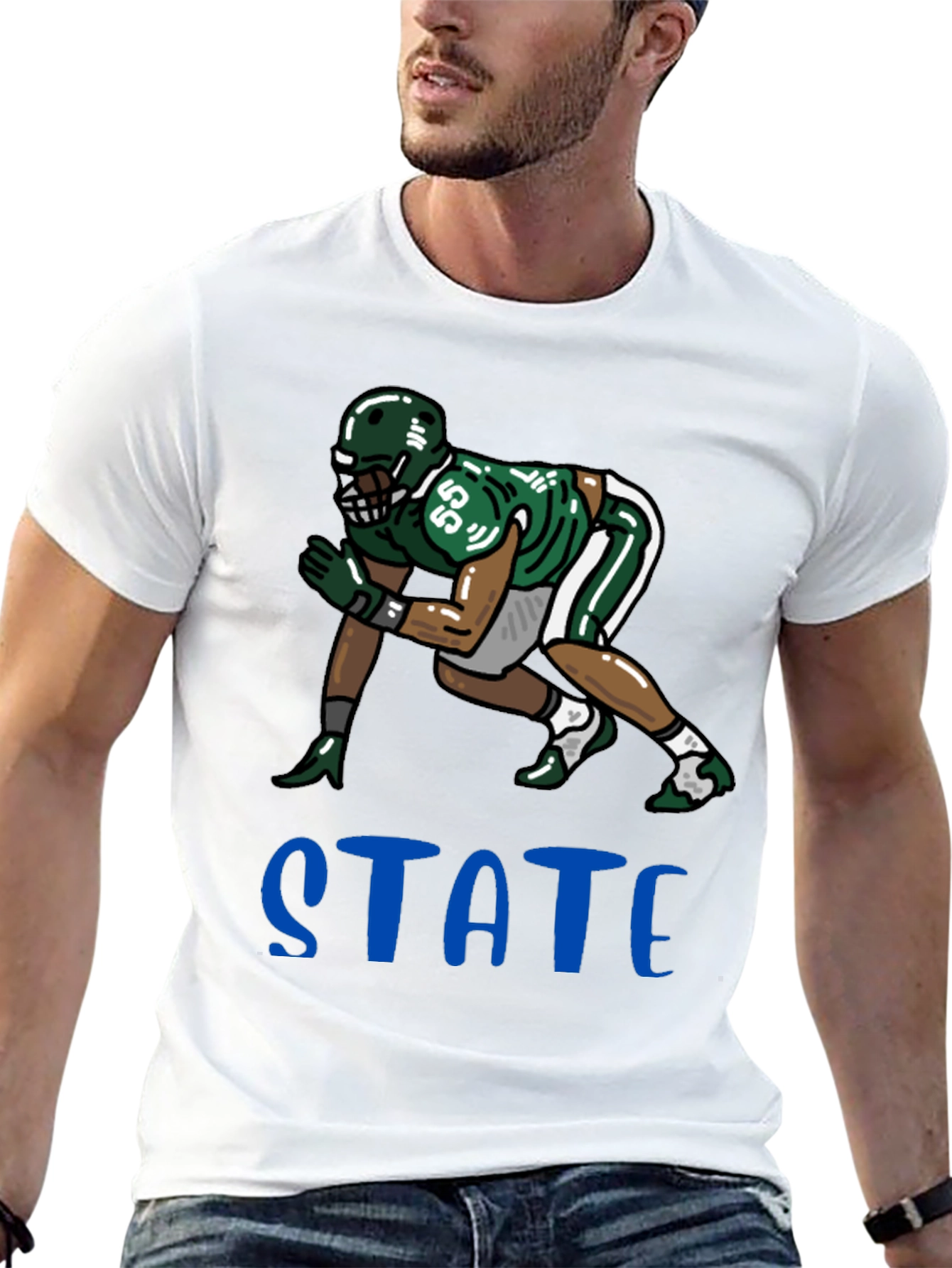 State Football Graphic Tee - Black Unisex T-Shirt