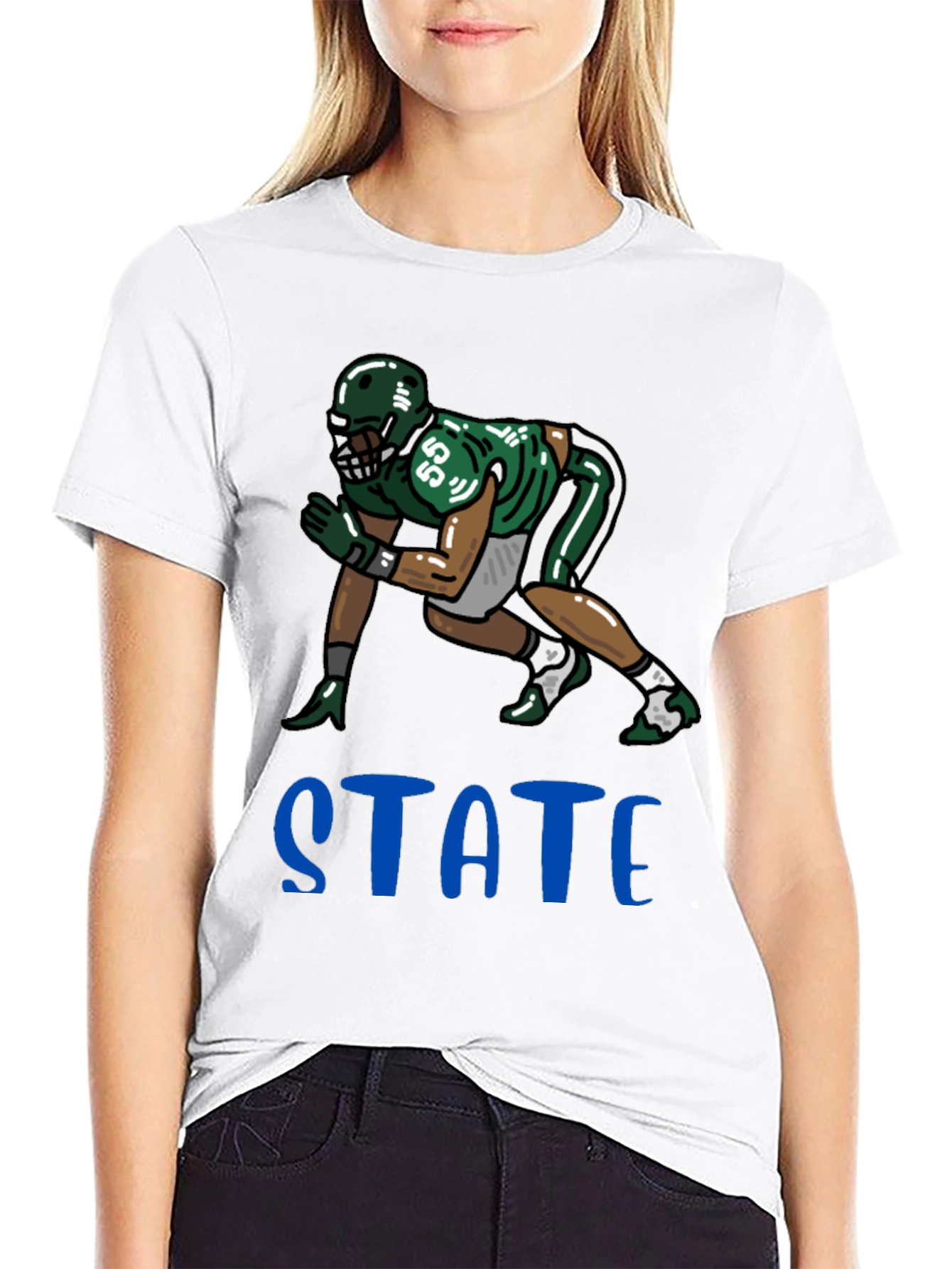 State Football Graphic Tee - Black Unisex T-Shirt