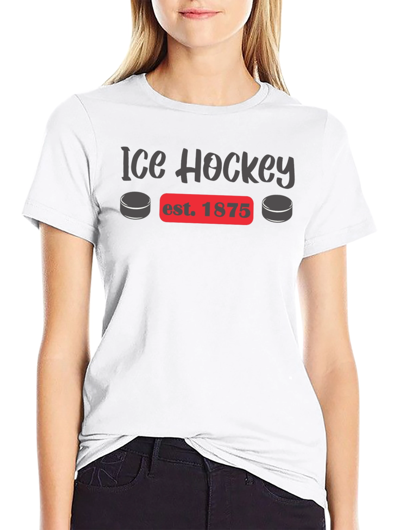 Ice Hockey Est. 1875 Black T-Shirt