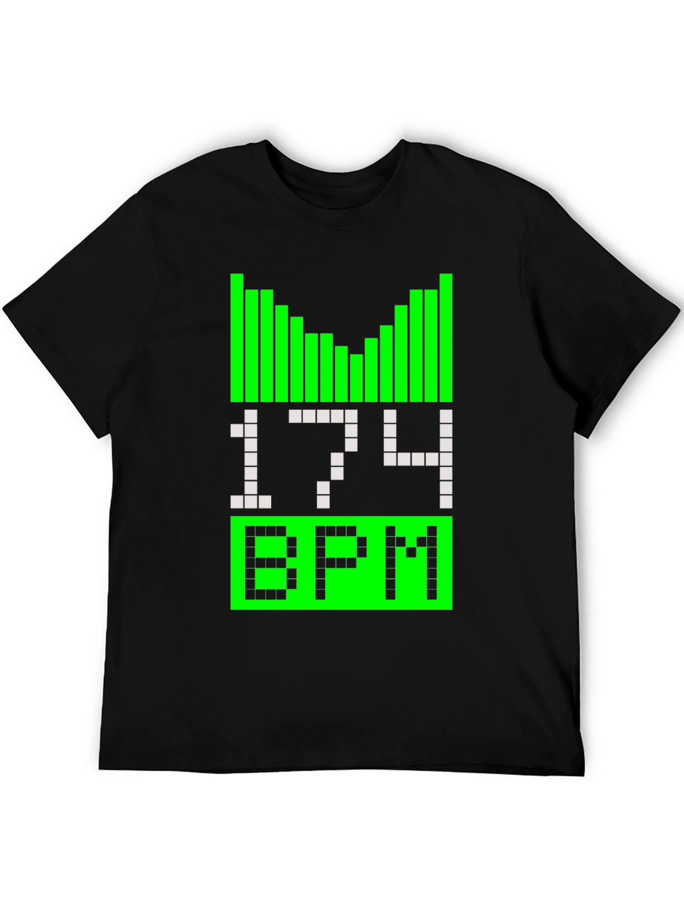 174 BPM Music Pulse Black T-Shirt