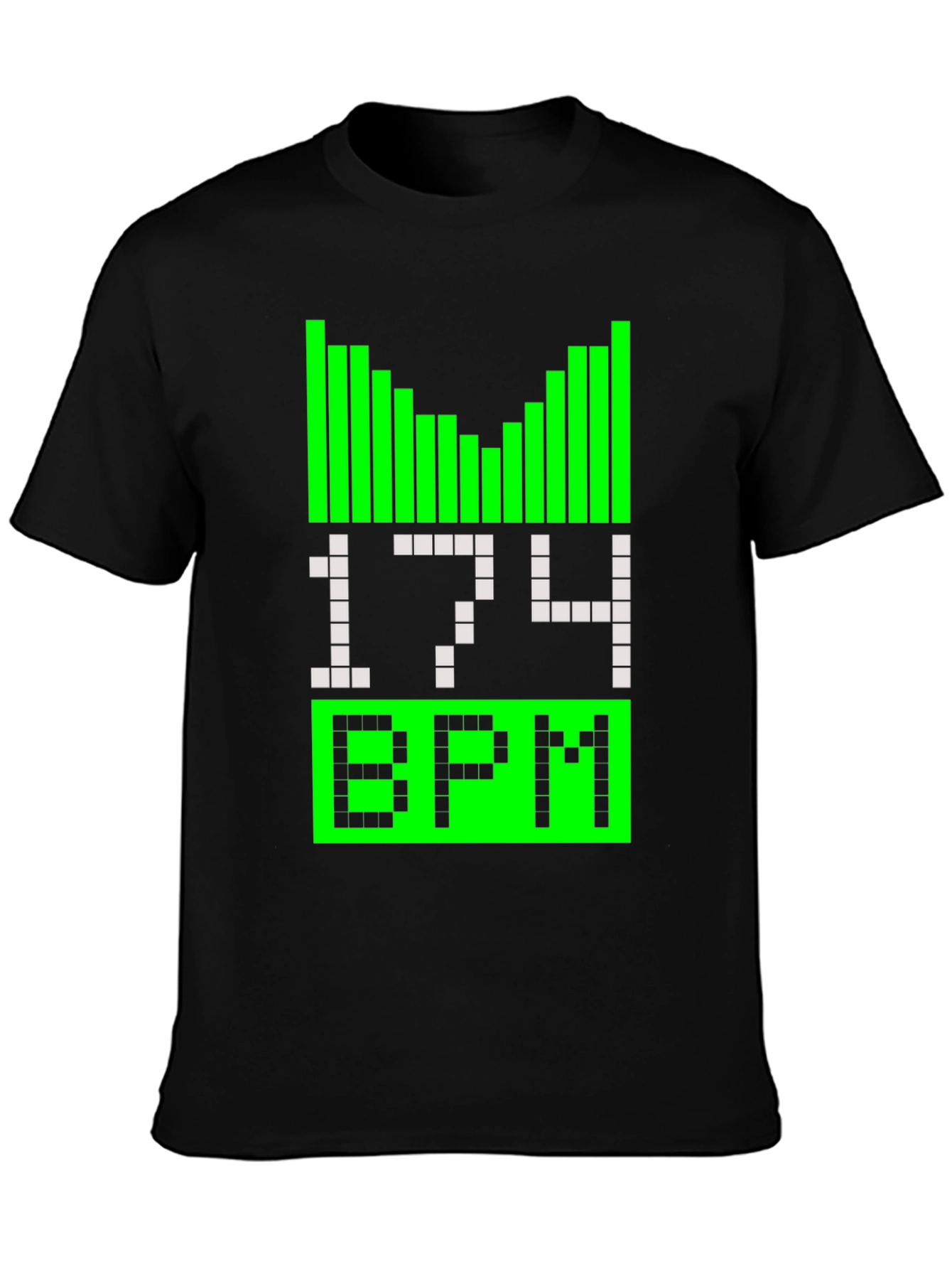 174 BPM Music Pulse Black T-Shirt