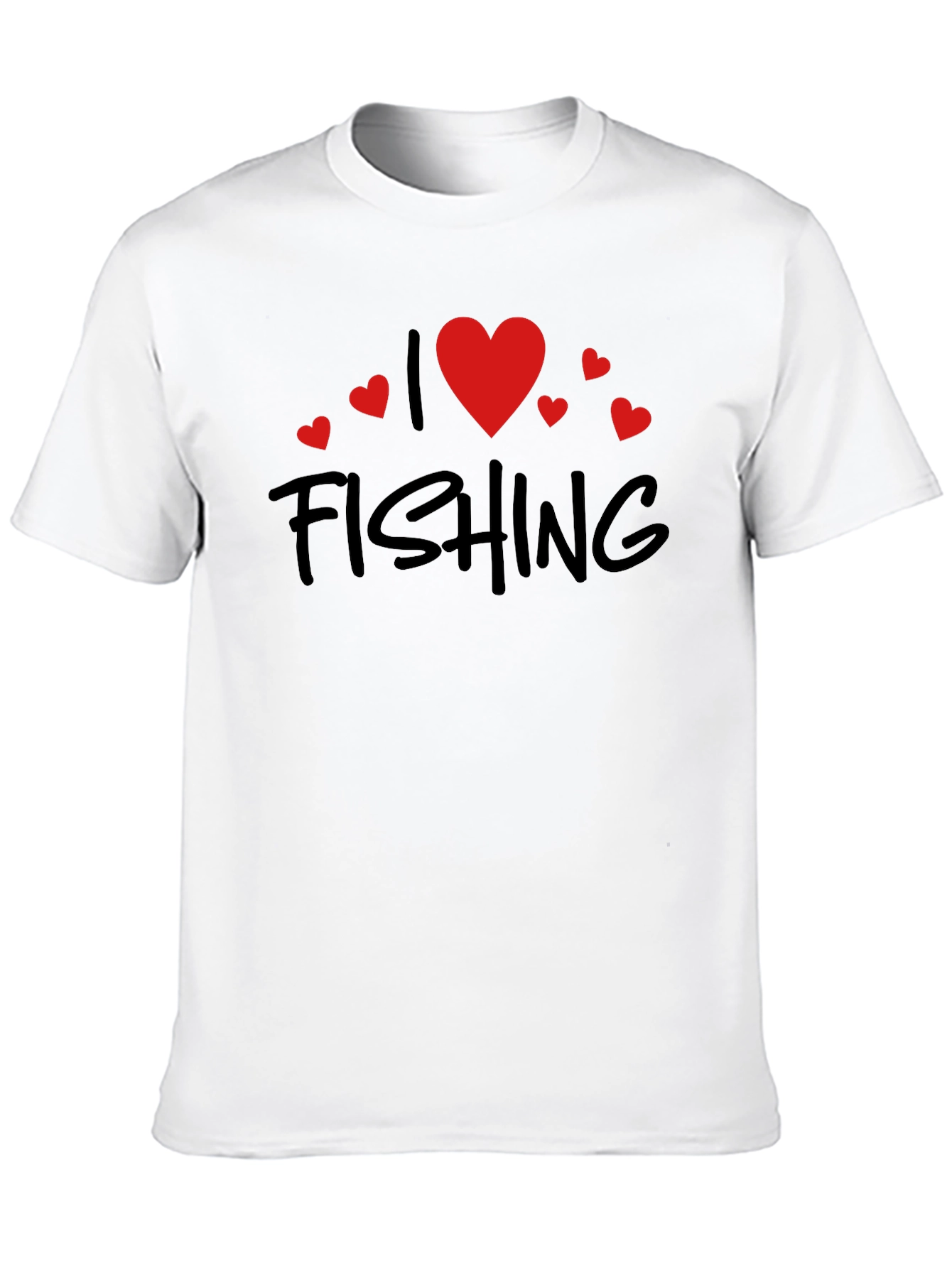 I Love Fishing Black Tee