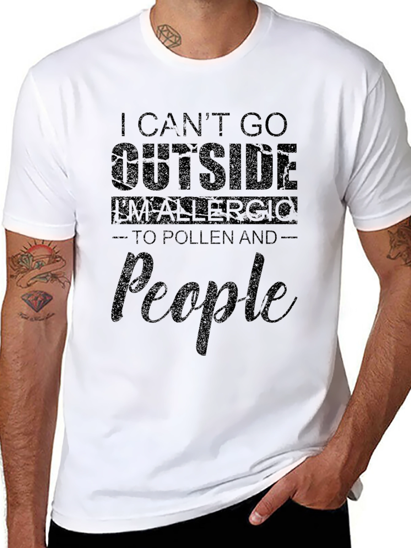 Allergic to Pollen and People Graphic T-Shirt