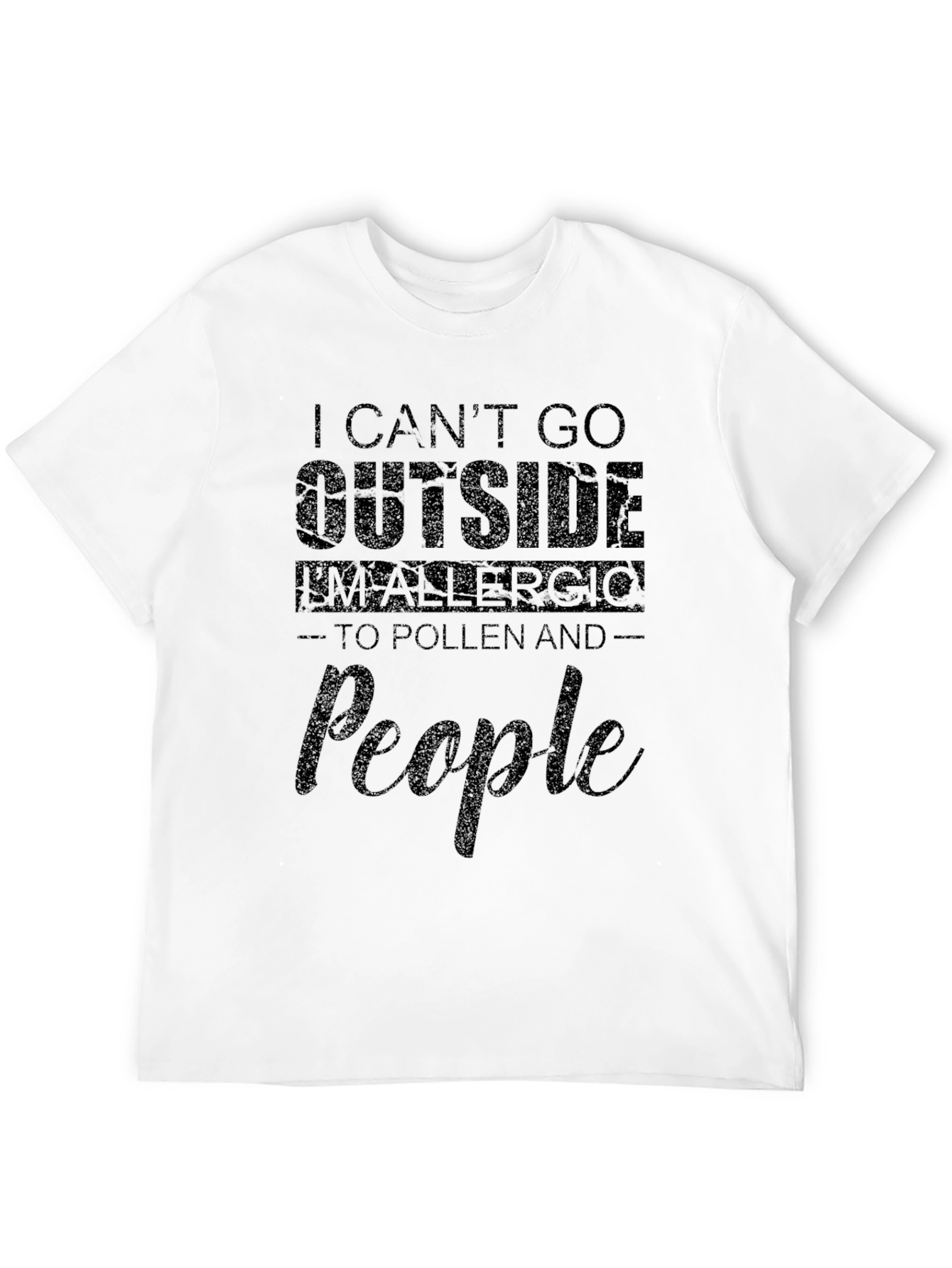 Allergic to Pollen and People Graphic T-Shirt