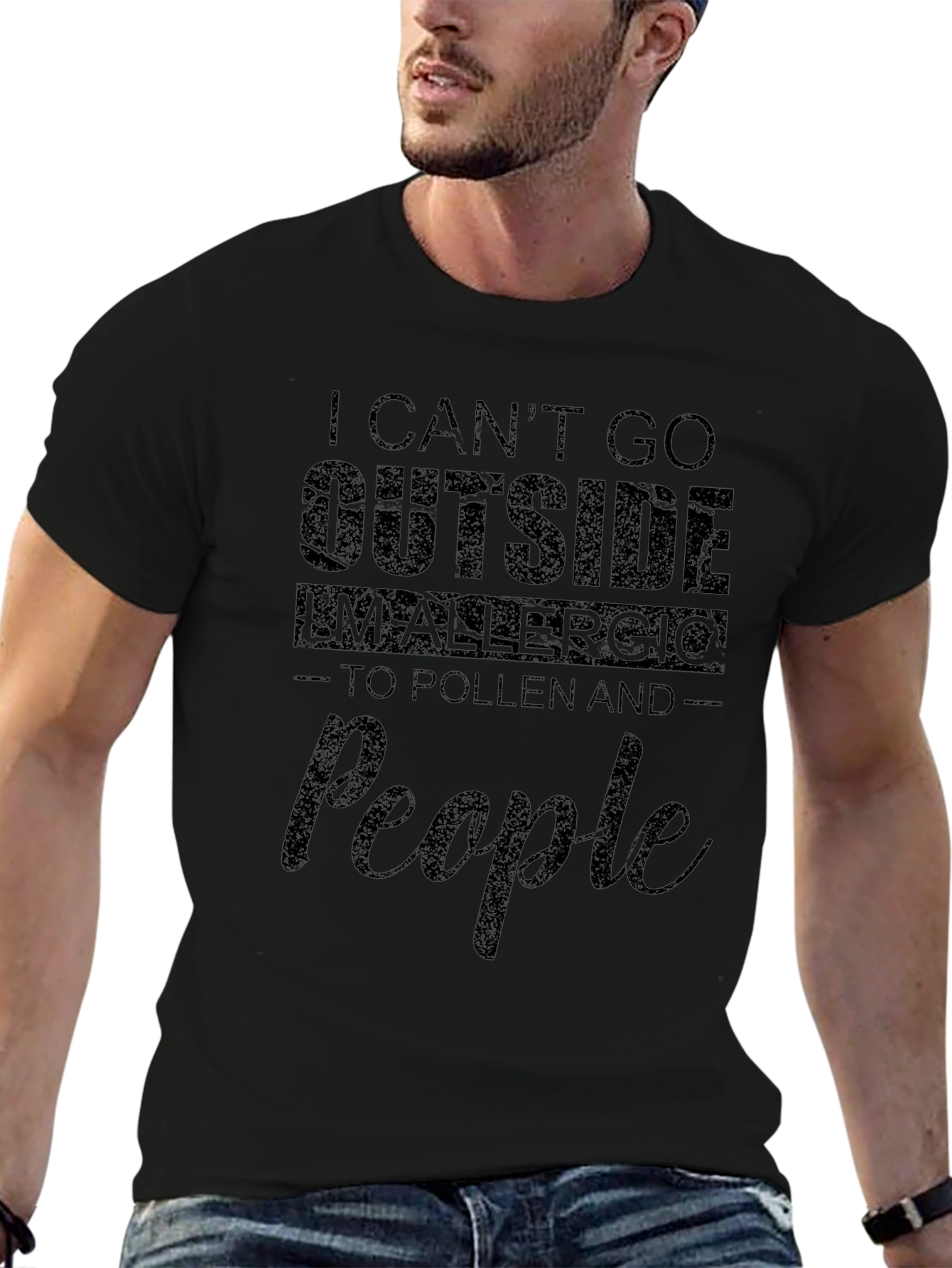 Allergic to Pollen and People Graphic T-Shirt