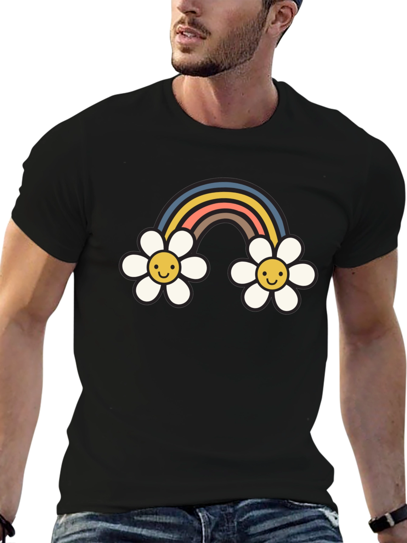 Retro Rainbow Daisy T-Shirt