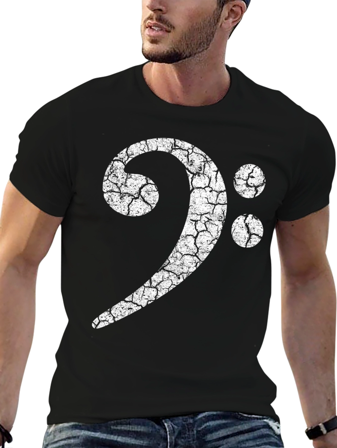 Bass Clef Graphic Tee - Music Lover Shirt