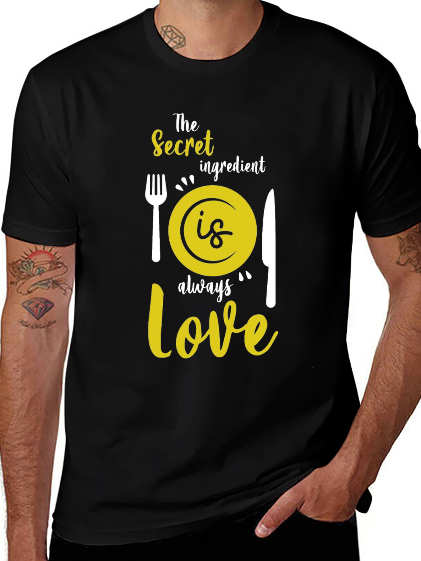 Secret Ingredient Love Graphic Tee - Black